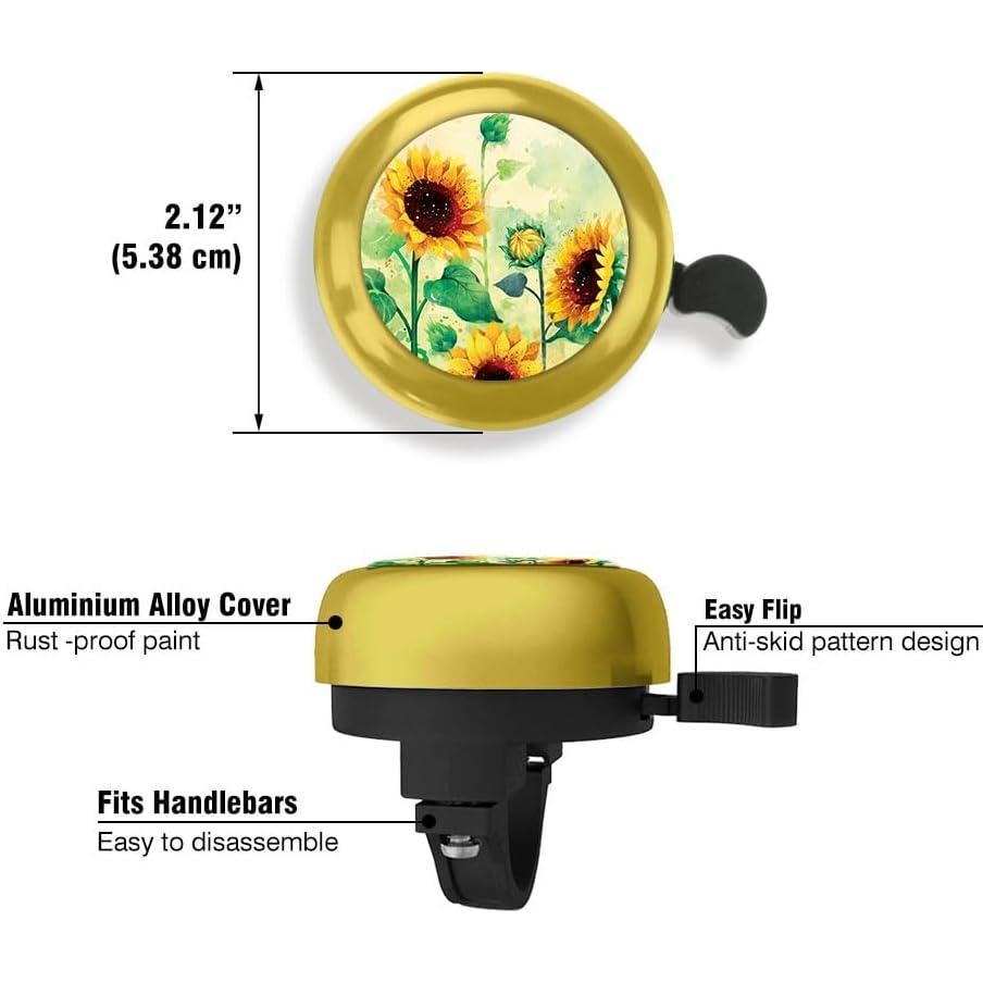 Timbre de Bicicleta WIRESTER Floral de Aluminio 5.38 cm