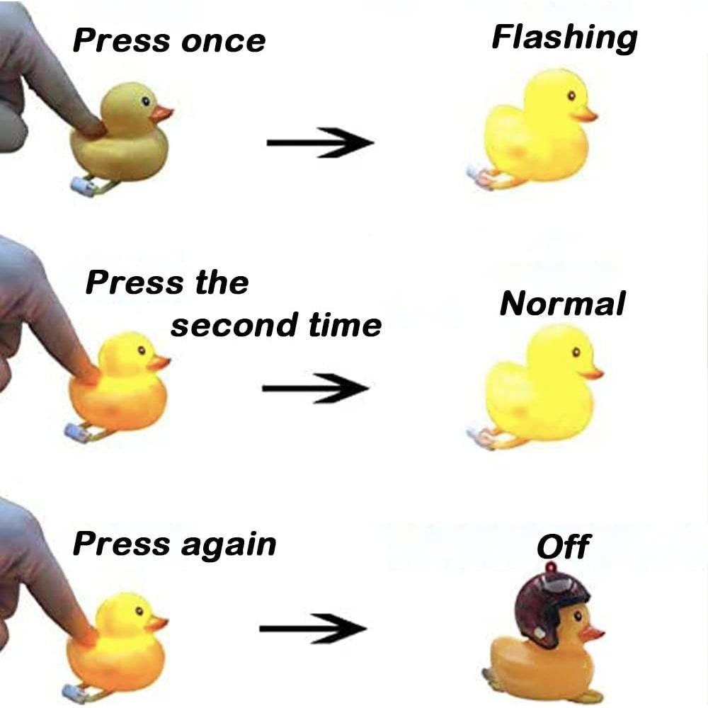 Timbre de Bicicleta ACEDOAMARE Pato Amarillo con Luz LED