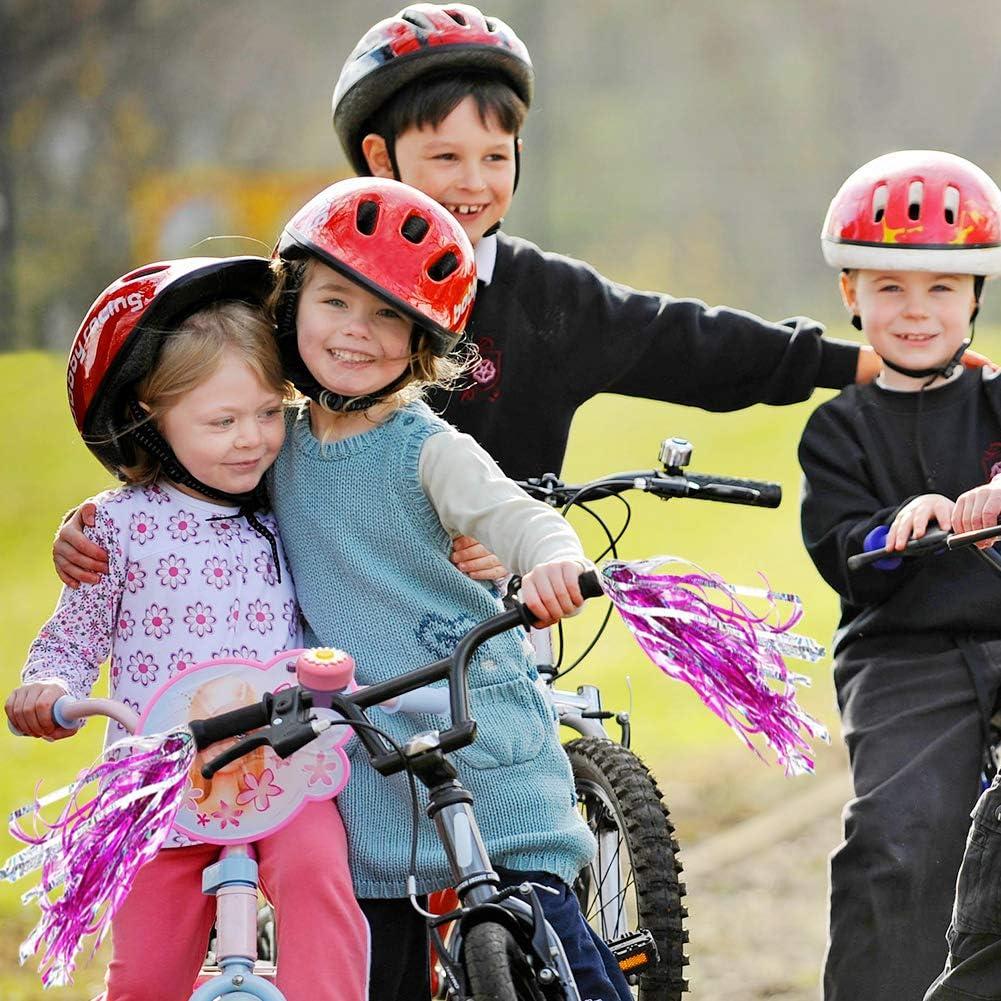 Timbre de Bicicleta IEALODS con Streamers Rosa Púrpura