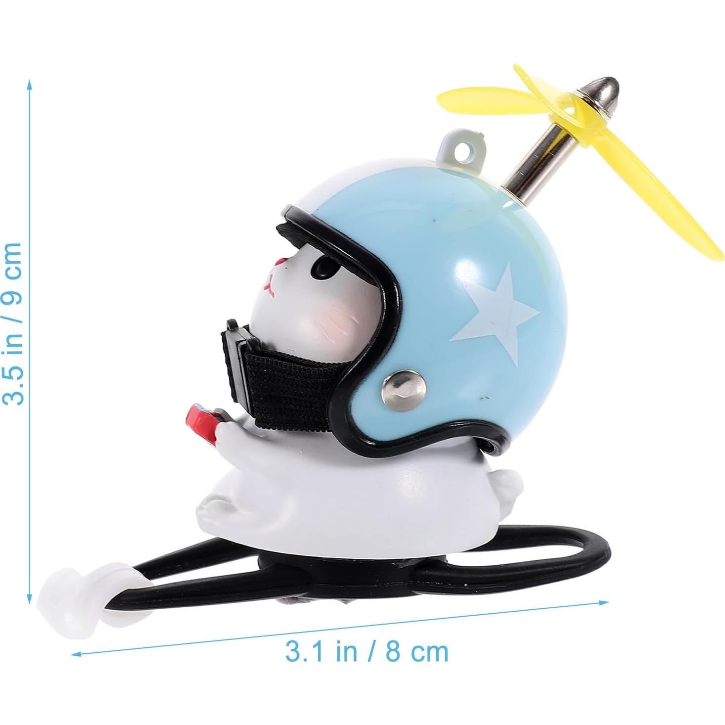 Timbre de Bicicleta PRETYZOOM Gato con Casco 8x5cm Verde