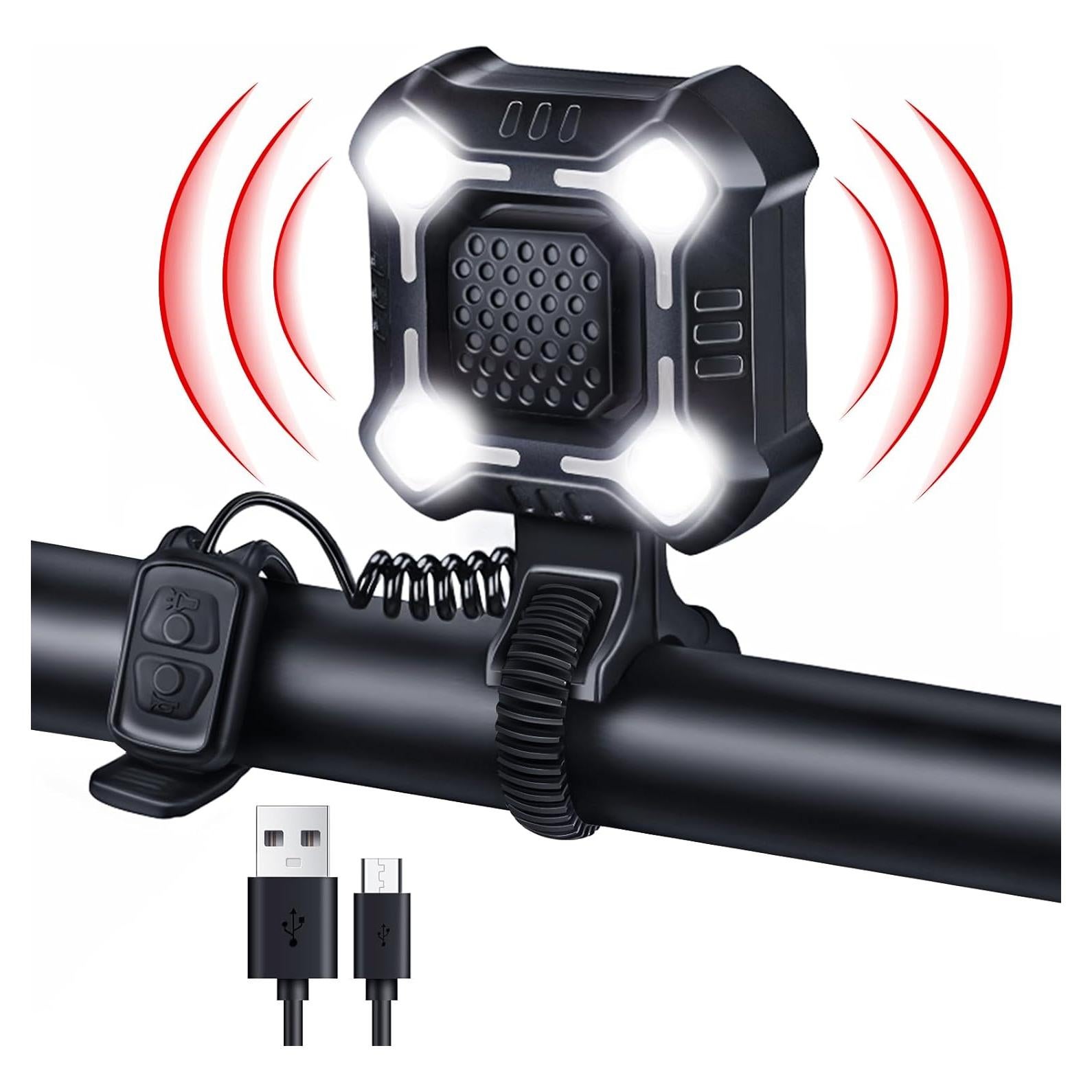 Bocina Eléctrica EQIIO OJ-781 140dB con Luz LED Recargable