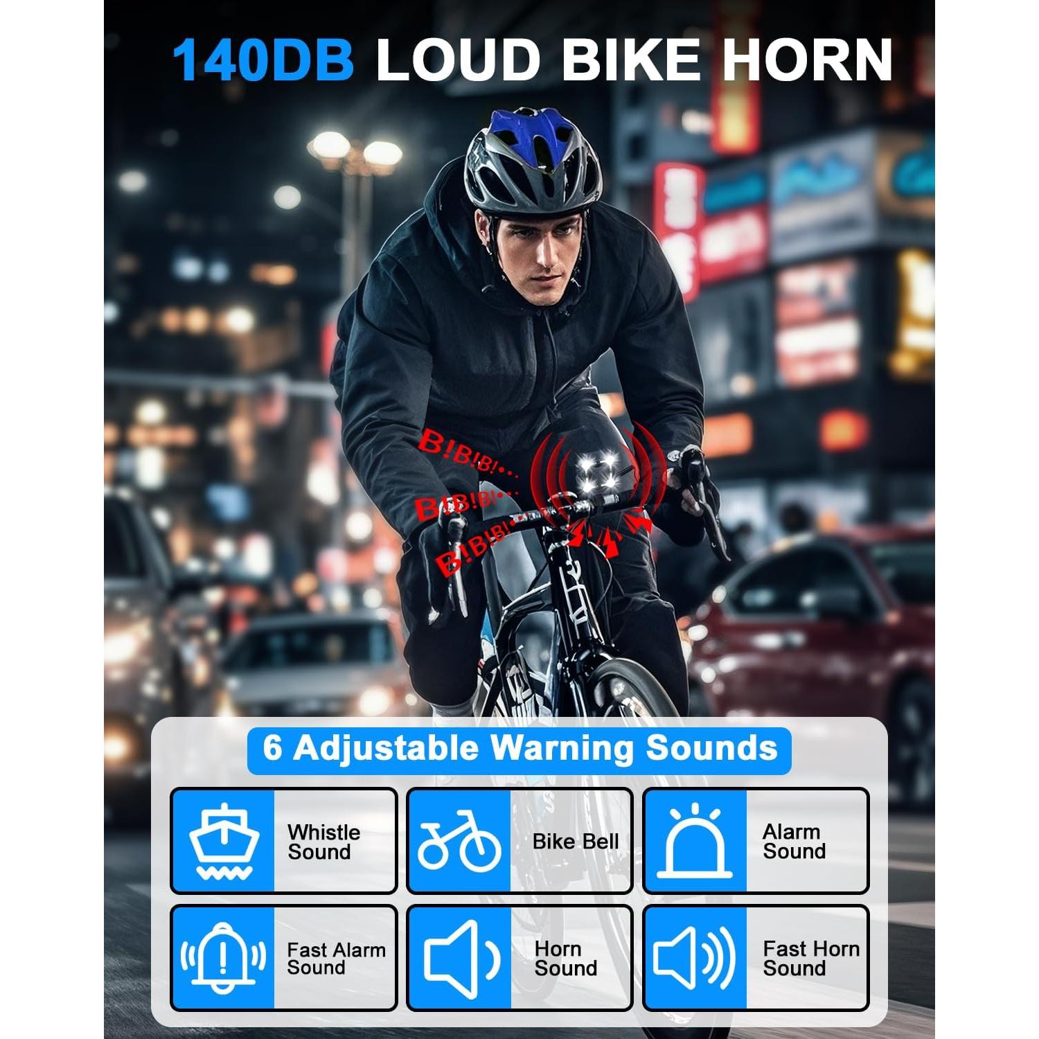 Bocina Eléctrica EQIIO OJ-781 140dB con Luz LED Recargable