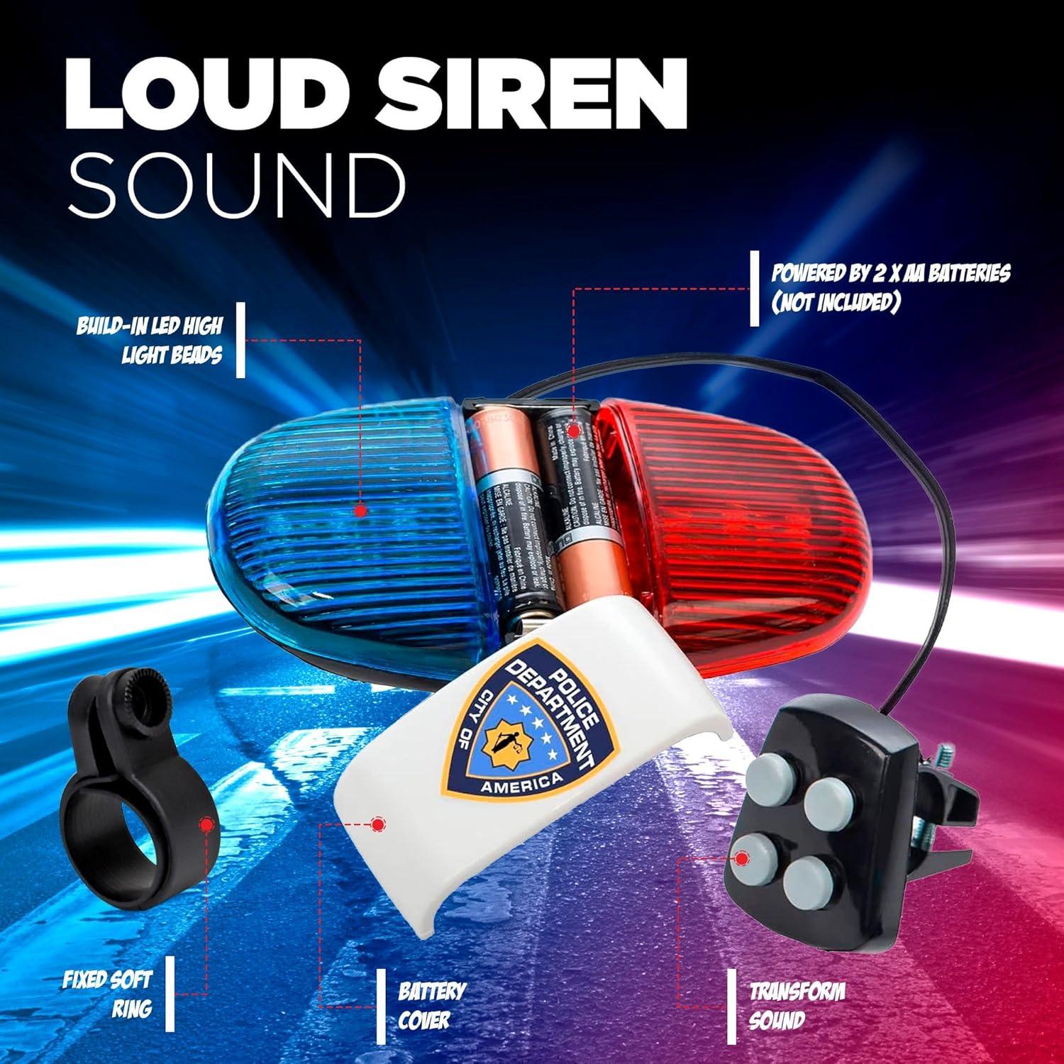 Luces LED para Bicicleta KidsTech - Sirena Electrónica 5 Luces