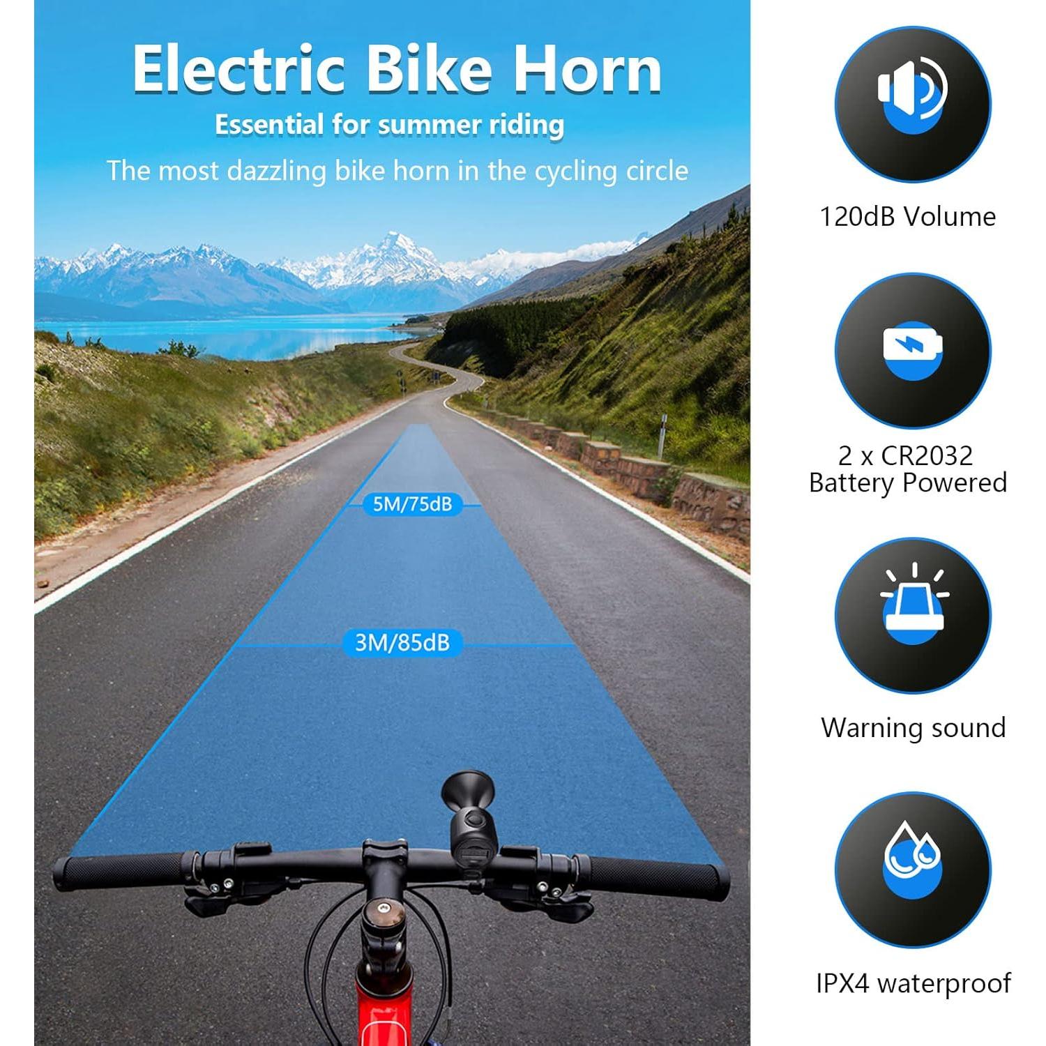 Timbre Electrónico para Bicicleta BSSOK EH-2S 100dB IPX4