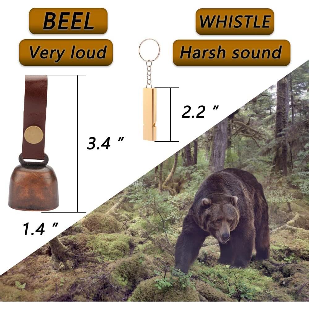 Campanas de Oso kcrygogo con Silbato de Emergencia - 2 Juegos