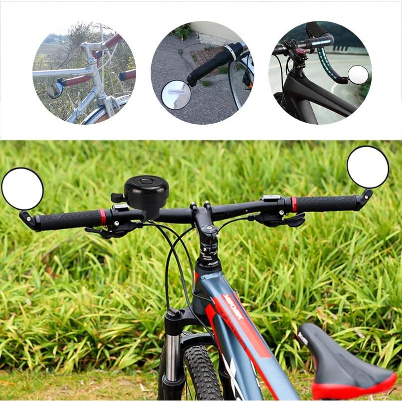 Espejos Retrovisores de Bicicleta RUBY.Q 2pcs + Timbre