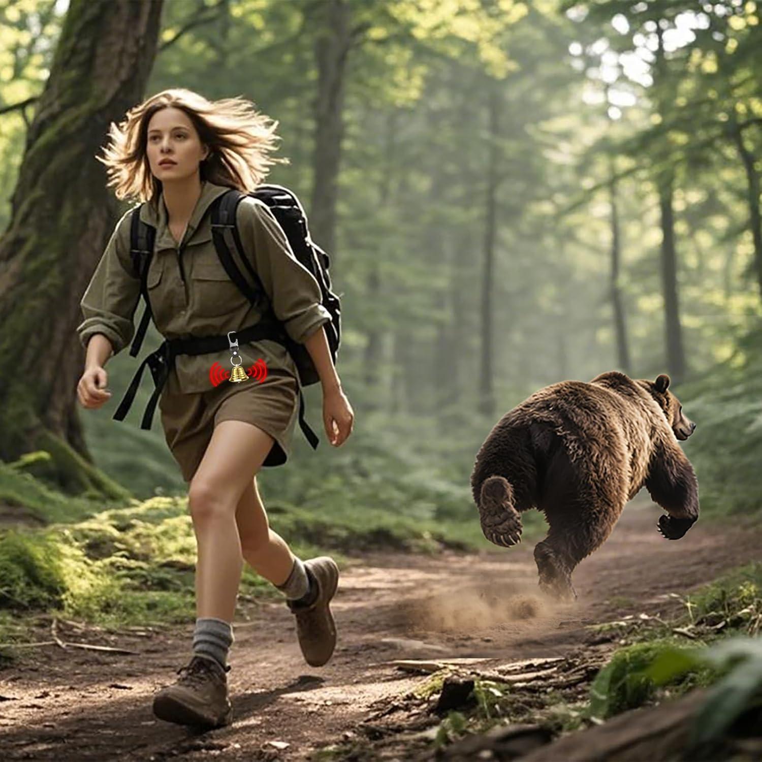 Campana de Oso Ruidosa NedFoss 120dB con Silbato y Mosquetón