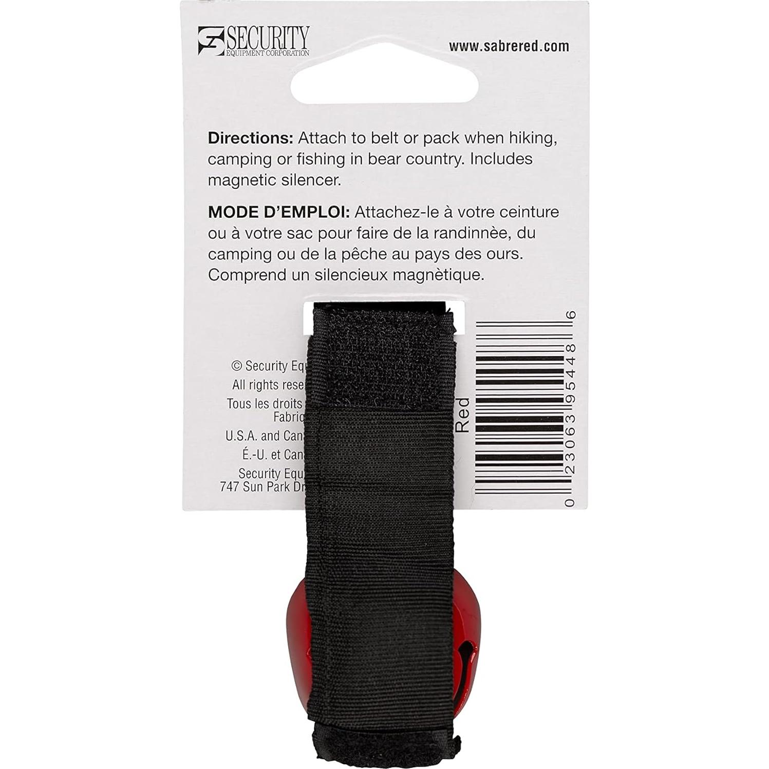 Campanita para Osos SABRE BB-01-RD, Silenciador Magnético, Rojo