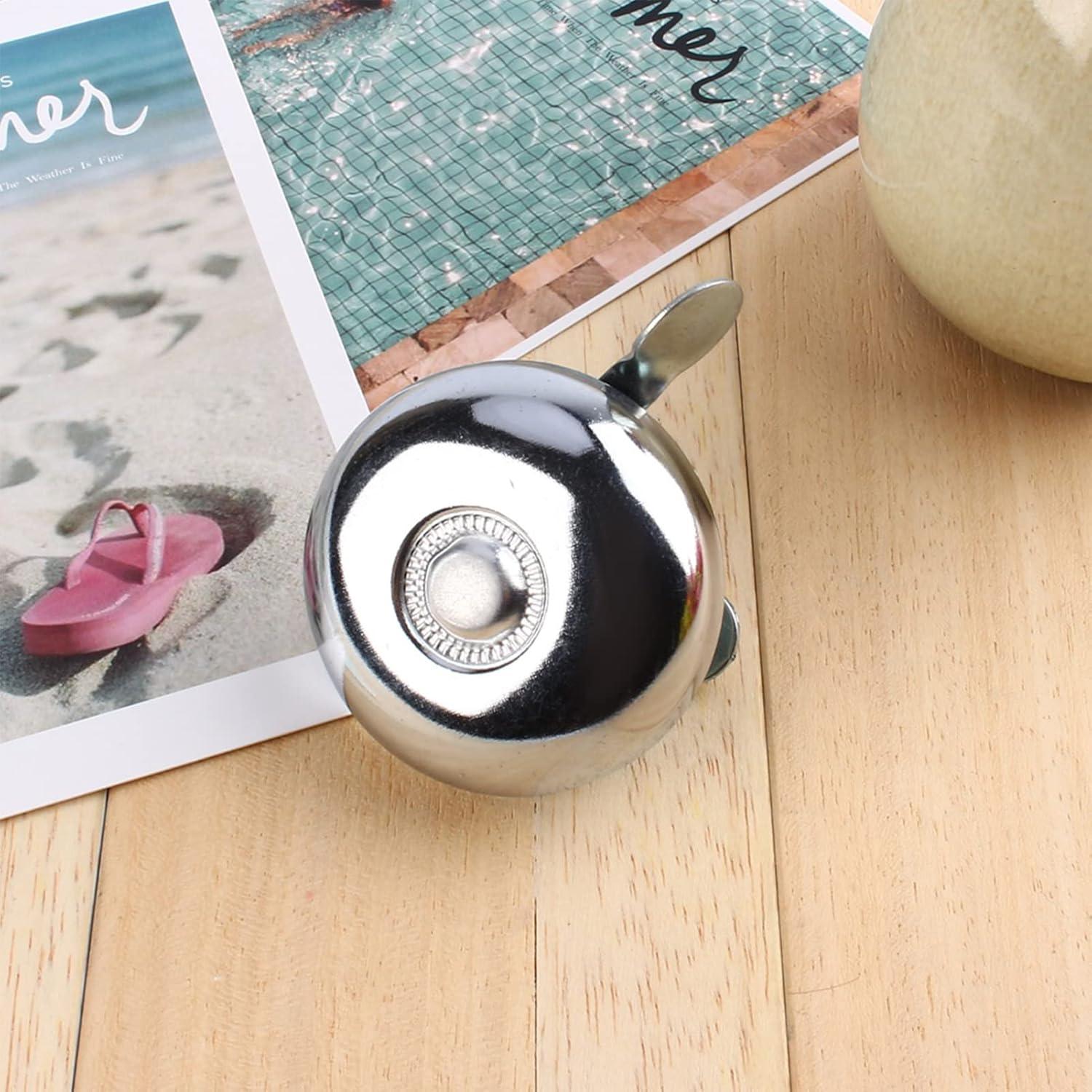 Campana de Ciclismo Retro DAUERHAFT de Metal Plateado 5cm