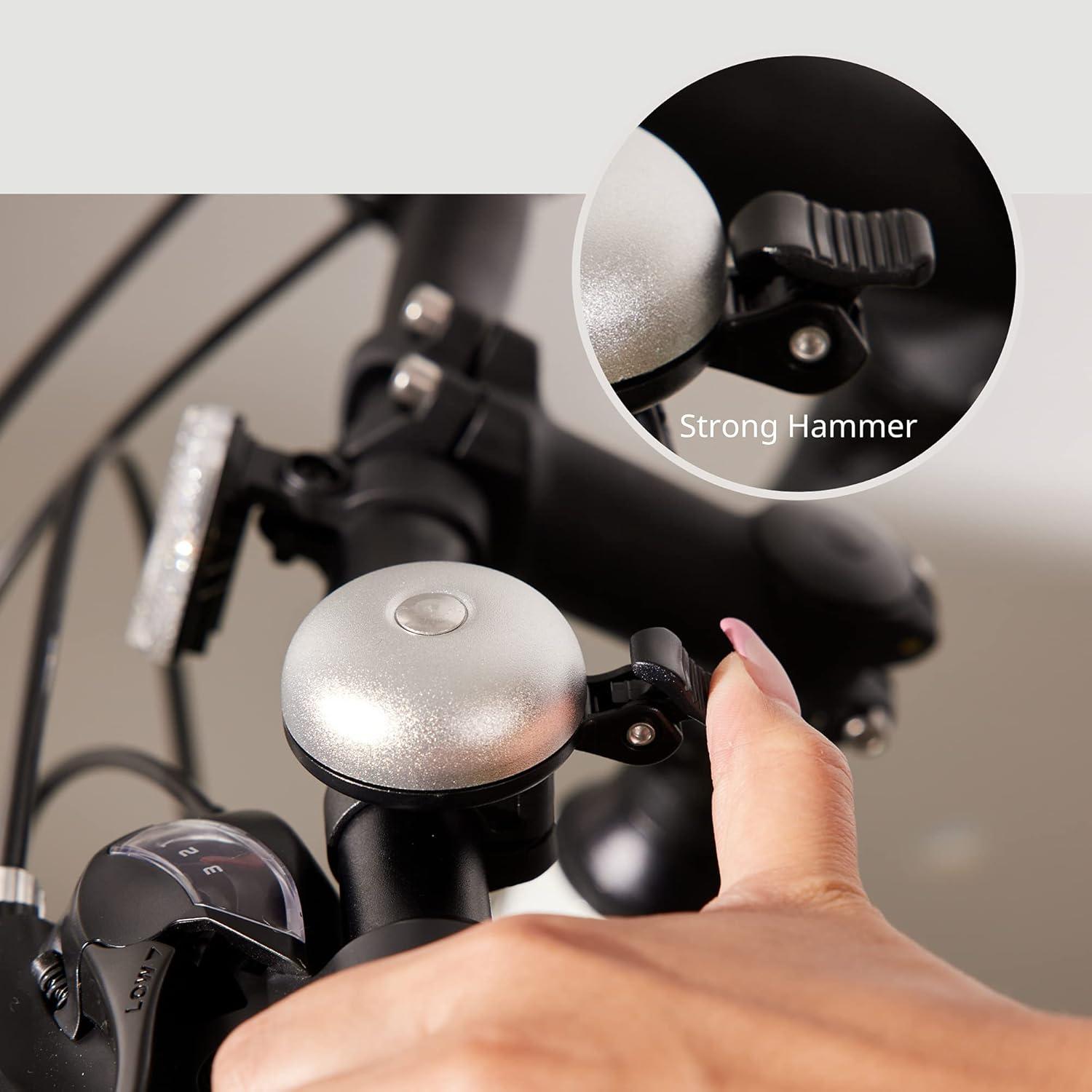 Campana de Bicicleta N+1 Plateado Mate 85dB Ajustable 22.2mm