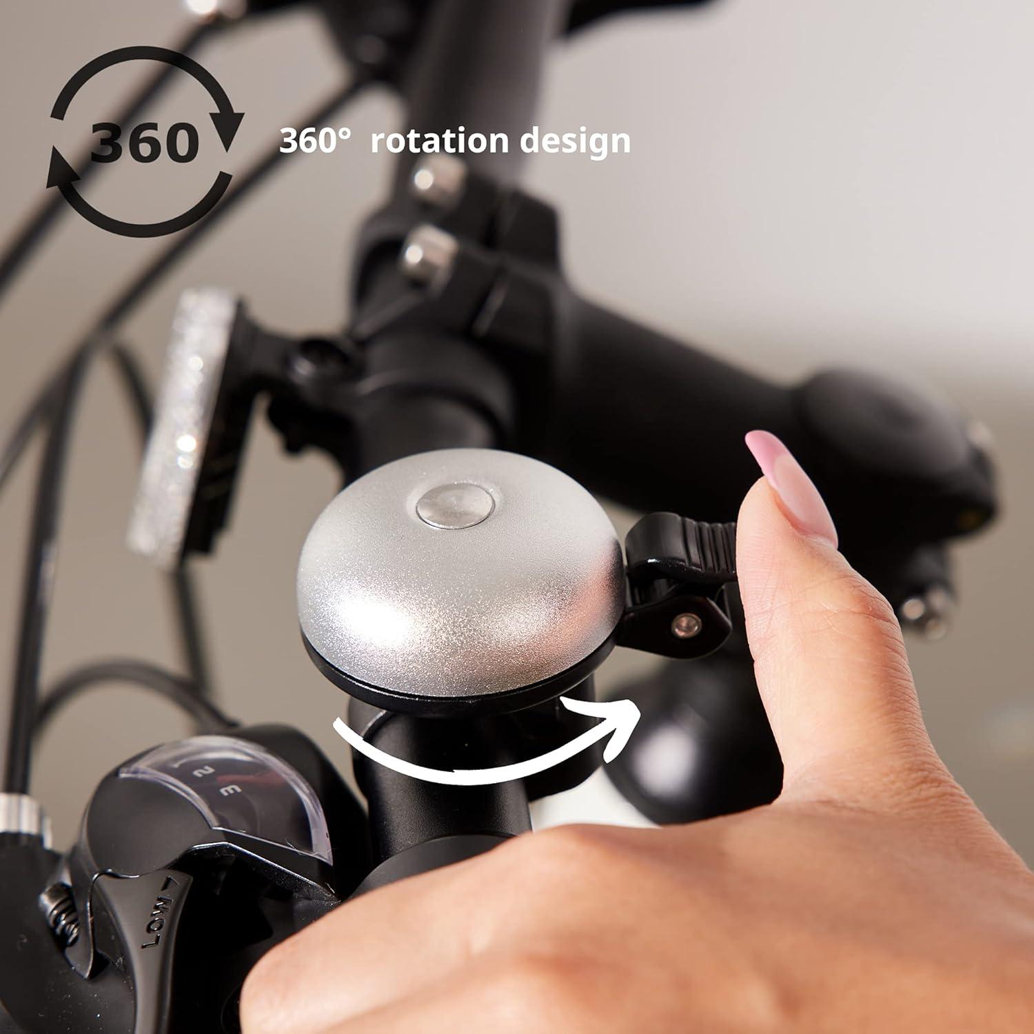 Campana de Bicicleta N+1 Plateado Mate 85dB Ajustable 22.2mm