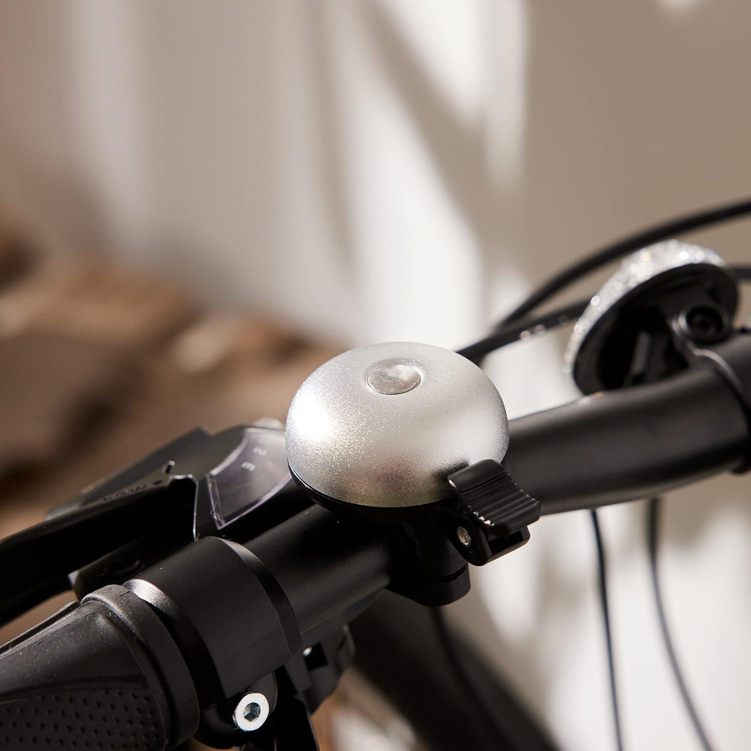 Campana de Bicicleta N+1 Plateado Mate 85dB Ajustable 22.2mm