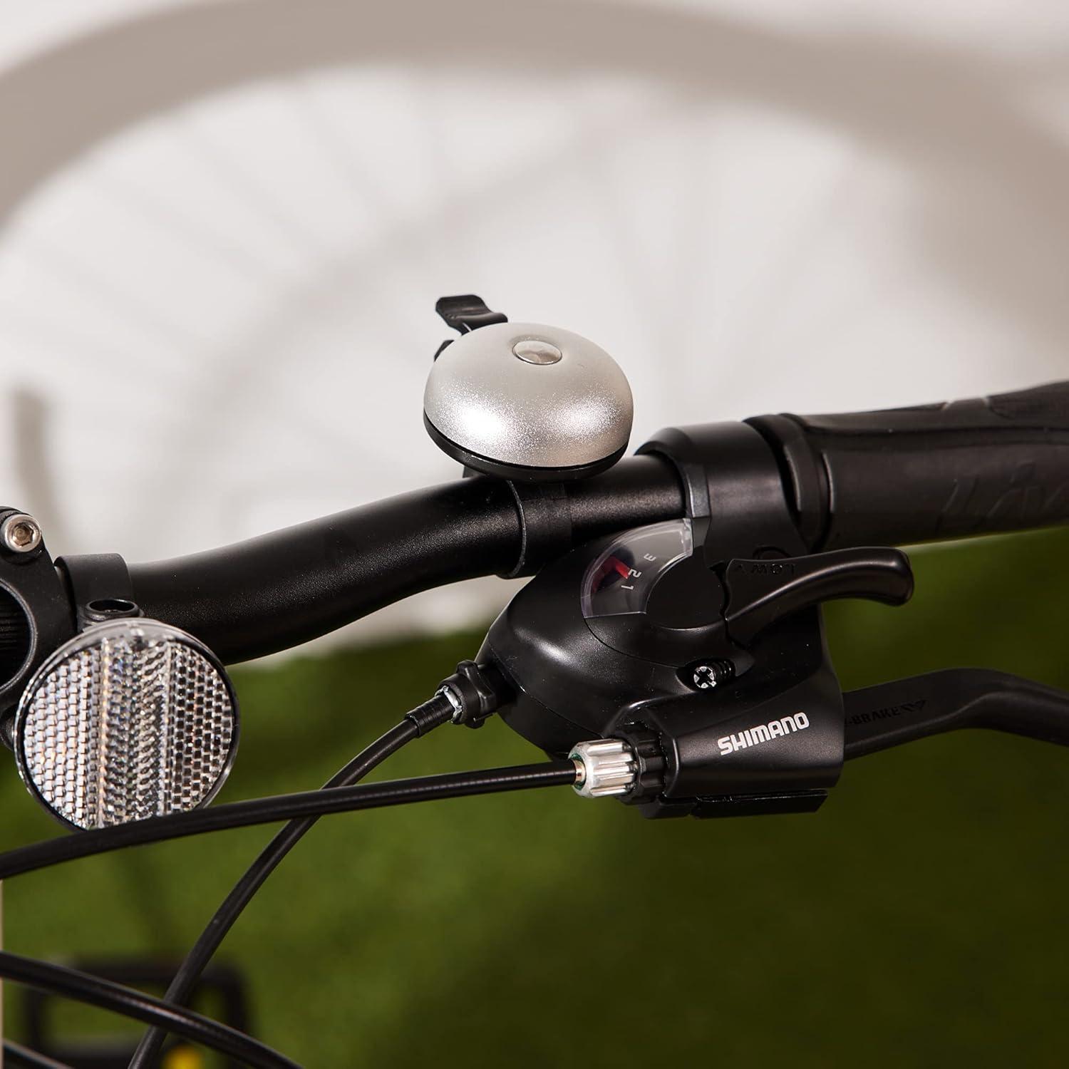 Campana de Bicicleta N+1 Plateado Mate 85dB Ajustable 22.2mm