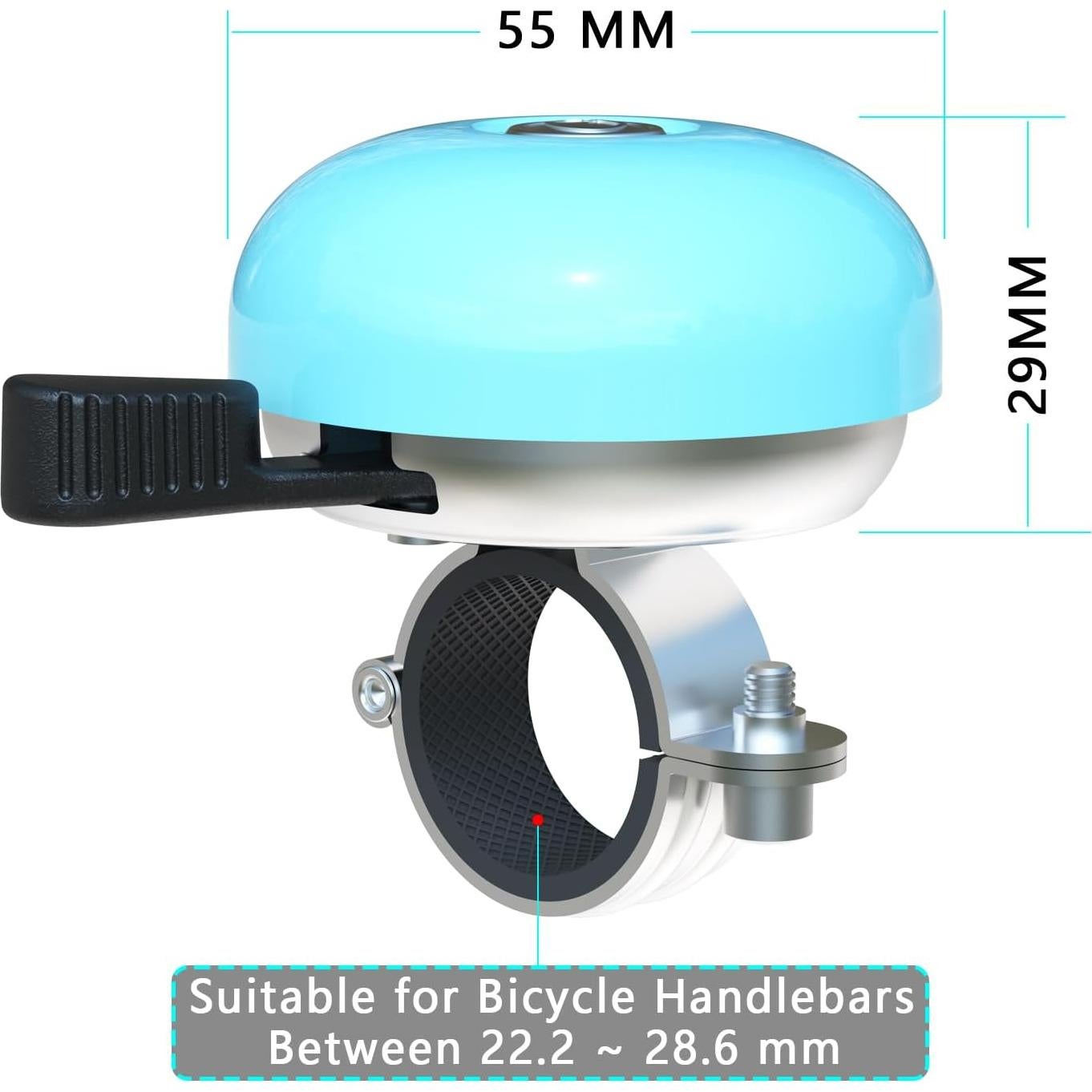 Campana de Bicicleta Greallthy Clásica Retro para Manillar 22.2-28.6mm