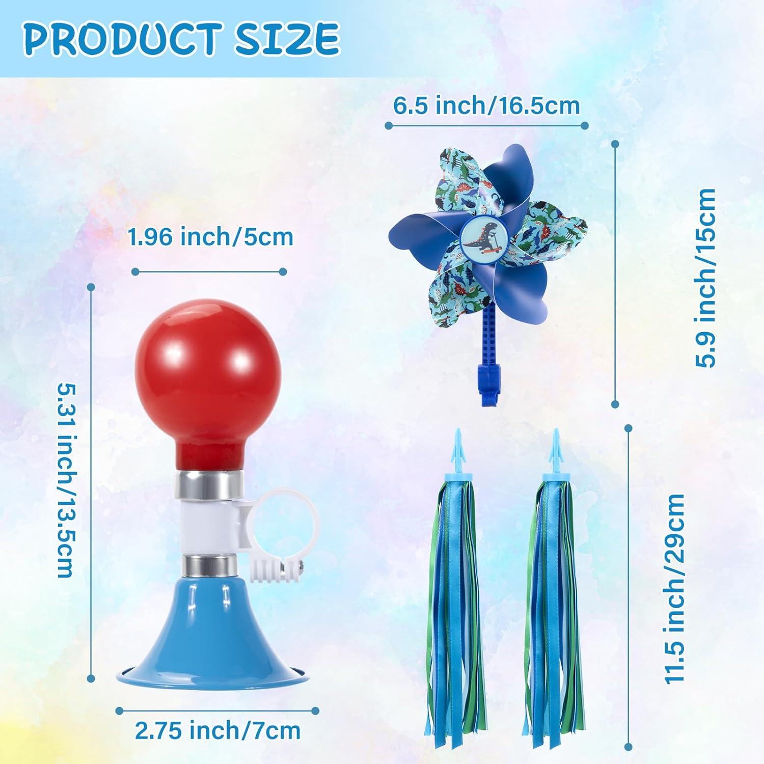 Juego de bocinas para bicicletas Little World con timbre y streamers