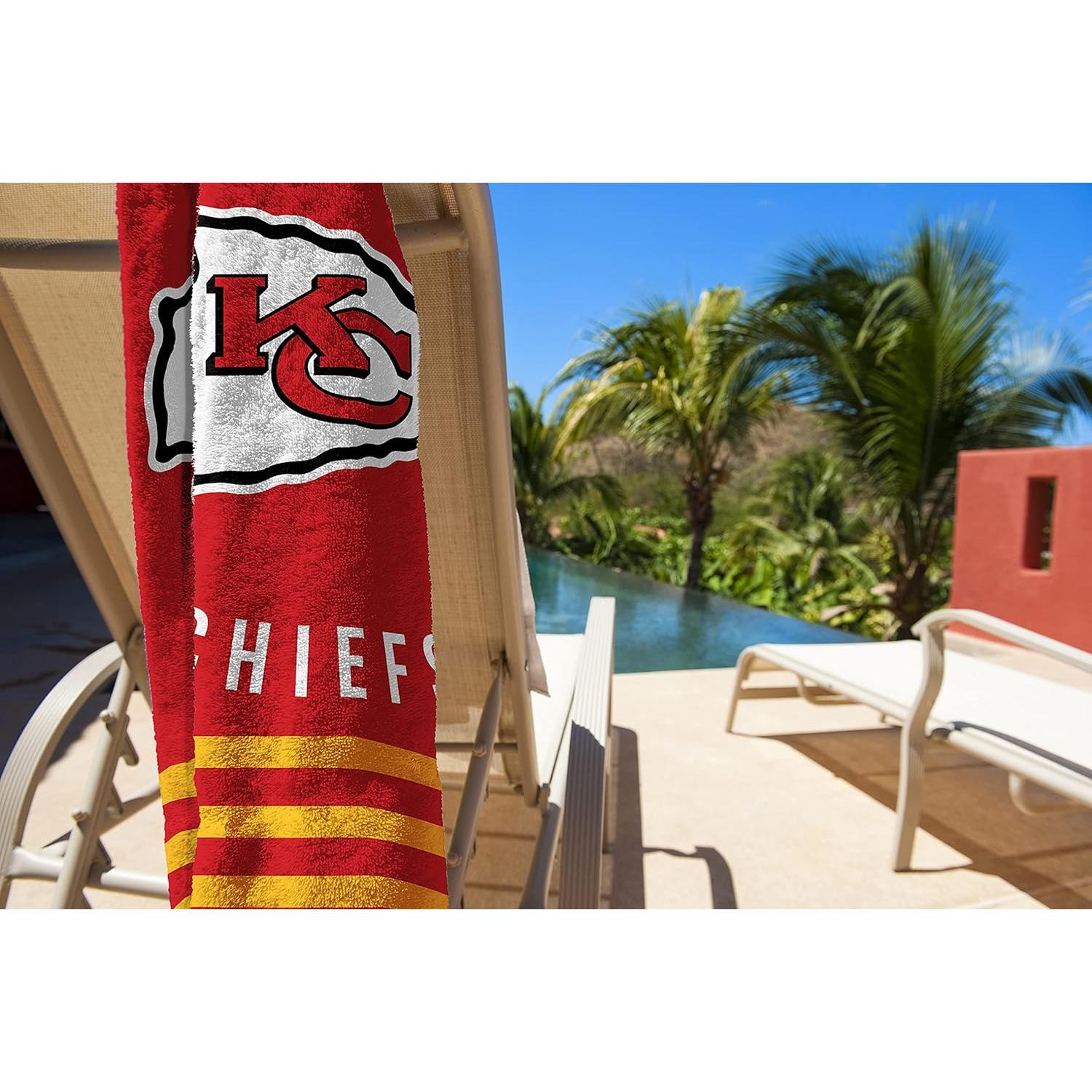 Toalla de Playa Rayas NORTHWEST Kansas City Chiefs 76.2x152.4cm