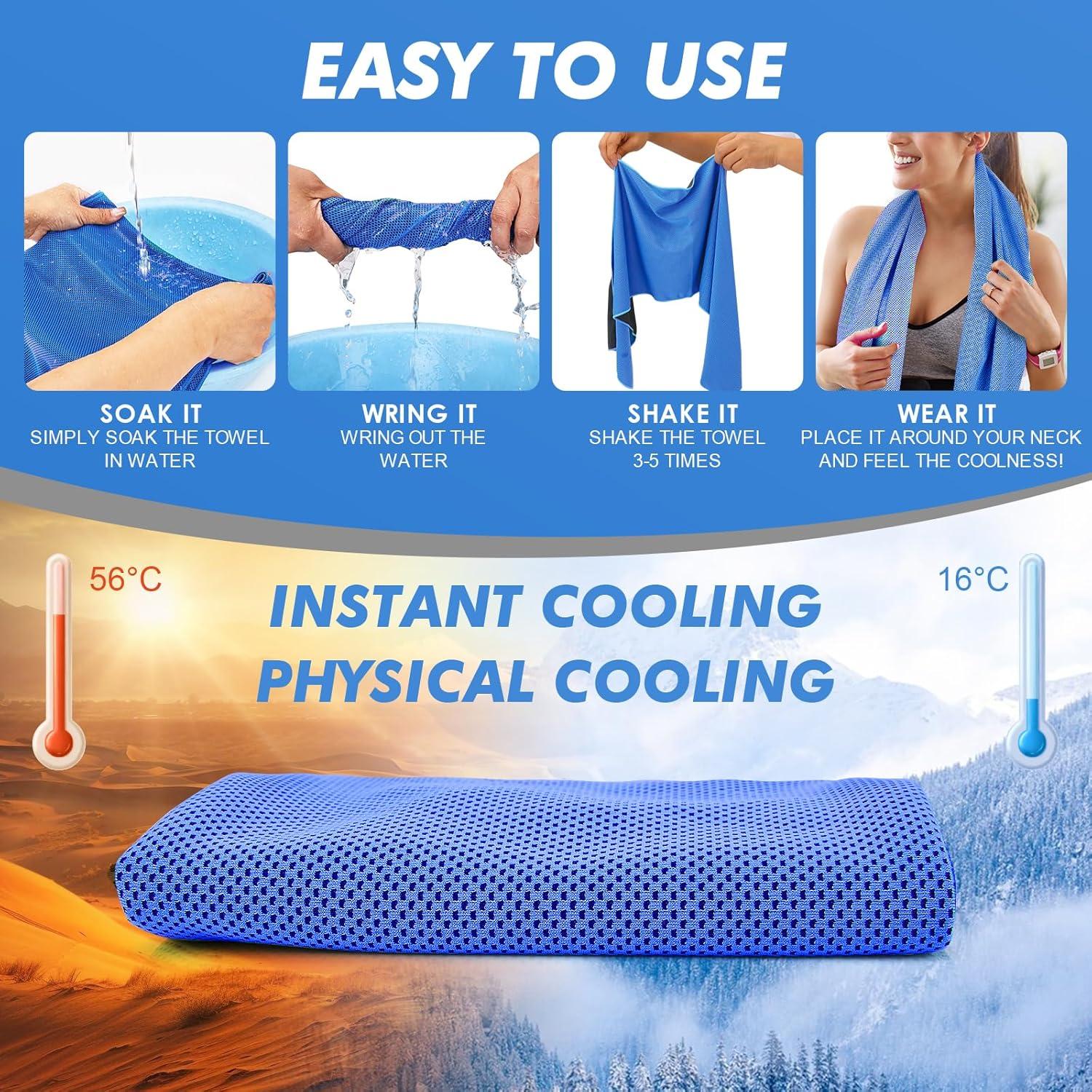 Paquete de 4 Toallas Enfriadoras CSITE 119x30 cm Microfibra