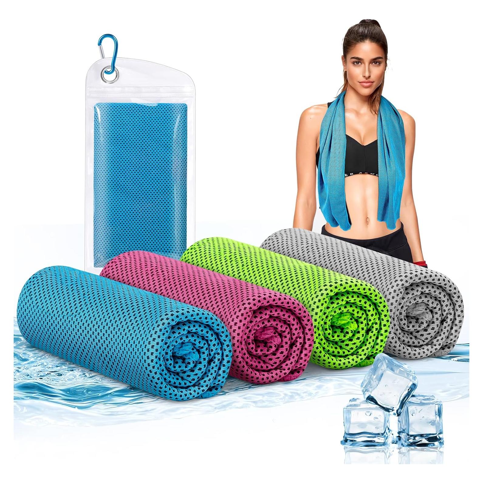 Paquete de 4 Toallas Enfriadoras Finvizo 101.6x30.5cm Microfibra