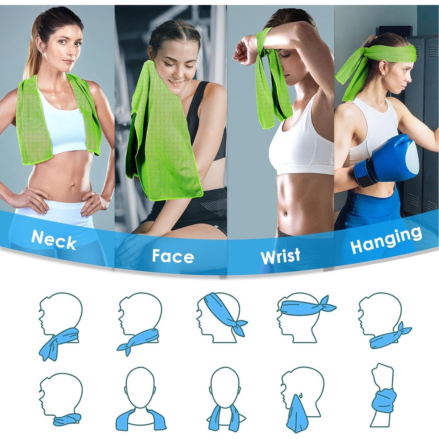 Paquete de 4 Toallas Enfriadoras Finvizo 101.6x30.5cm Microfibra