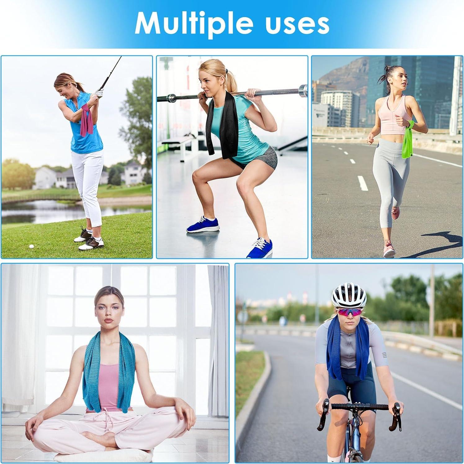 Paquete de 4 Toallas Enfriadoras Finvizo 101.6x30.5cm Microfibra