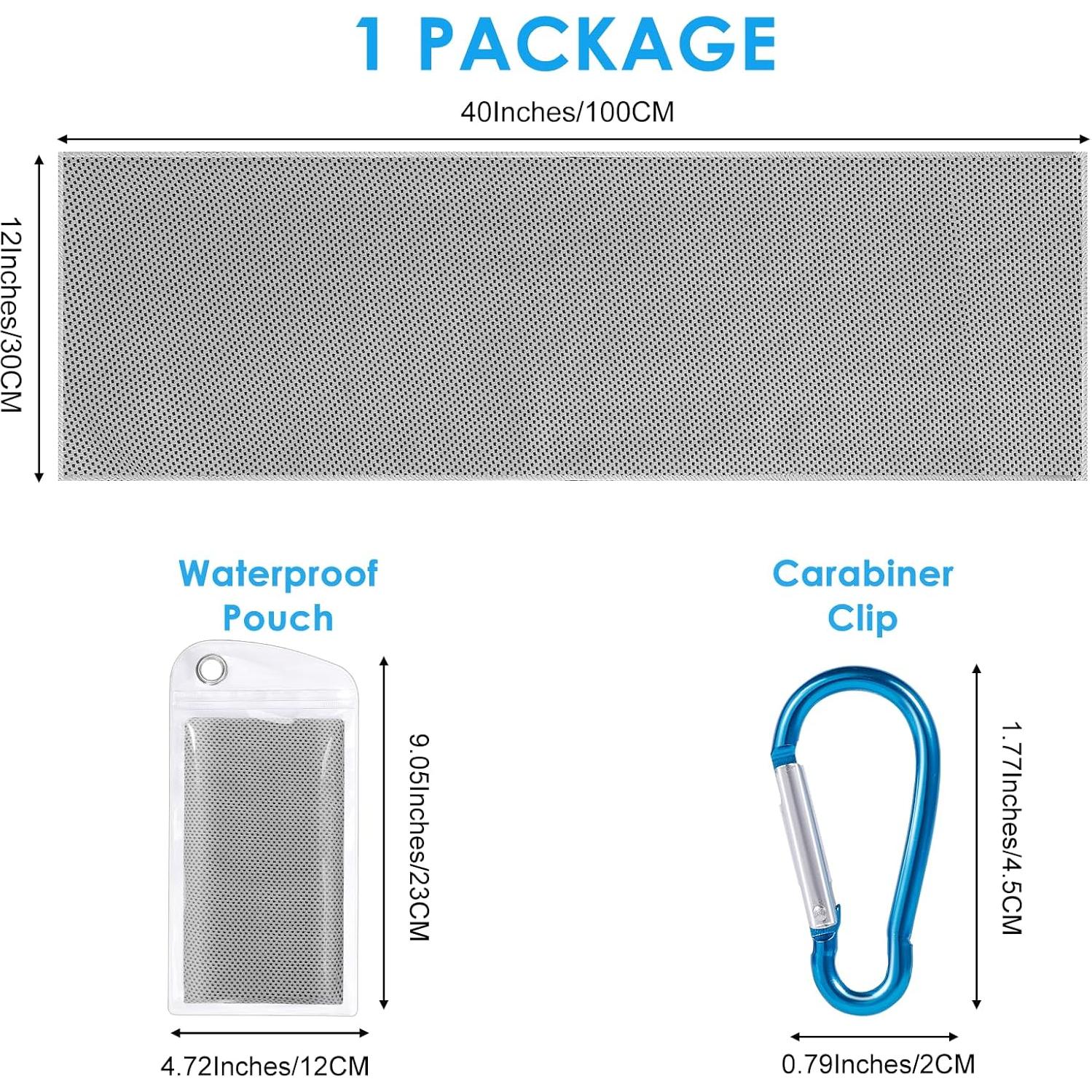 Paquete de 4 Toallas Enfriadoras Finvizo 101.6x30.5cm Microfibra