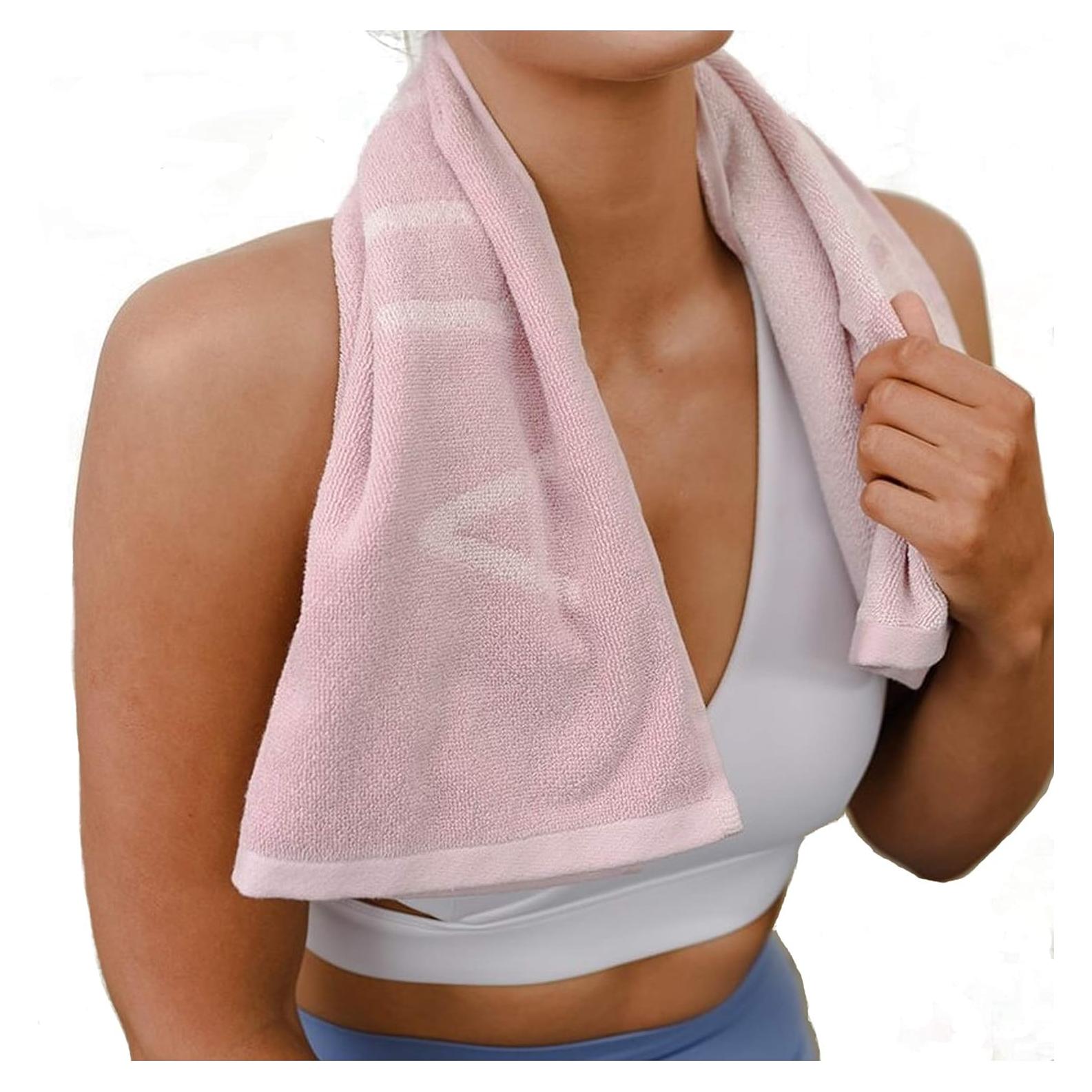 Toalla de Gimnasio Aurora Athletica 100% Algodón Orgánico 80x40cm Rosa