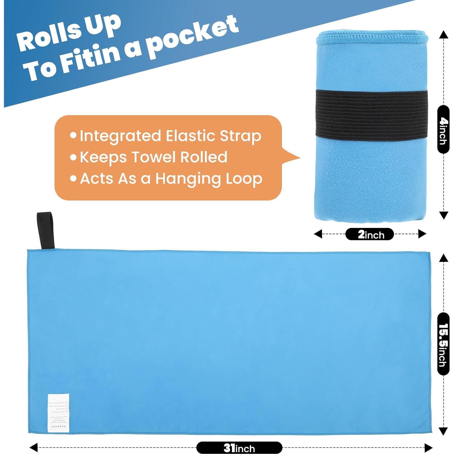 Toallas de Gimnasio Yaozoon Microfibra Secado Rápido 3 Unidades
