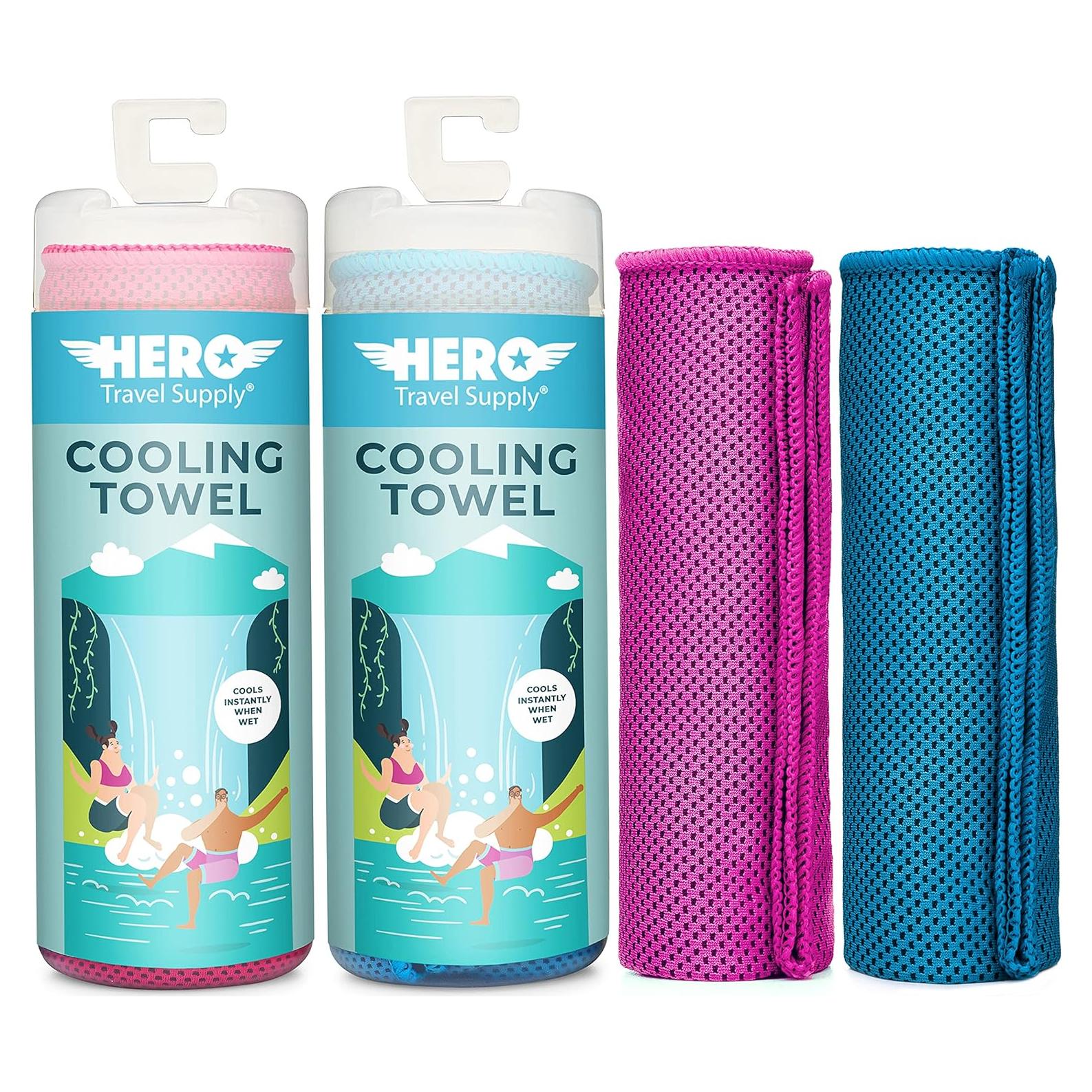 Paquete de 2 Toallas Enfriadoras Hero Microfibra 101.6x30.5cm