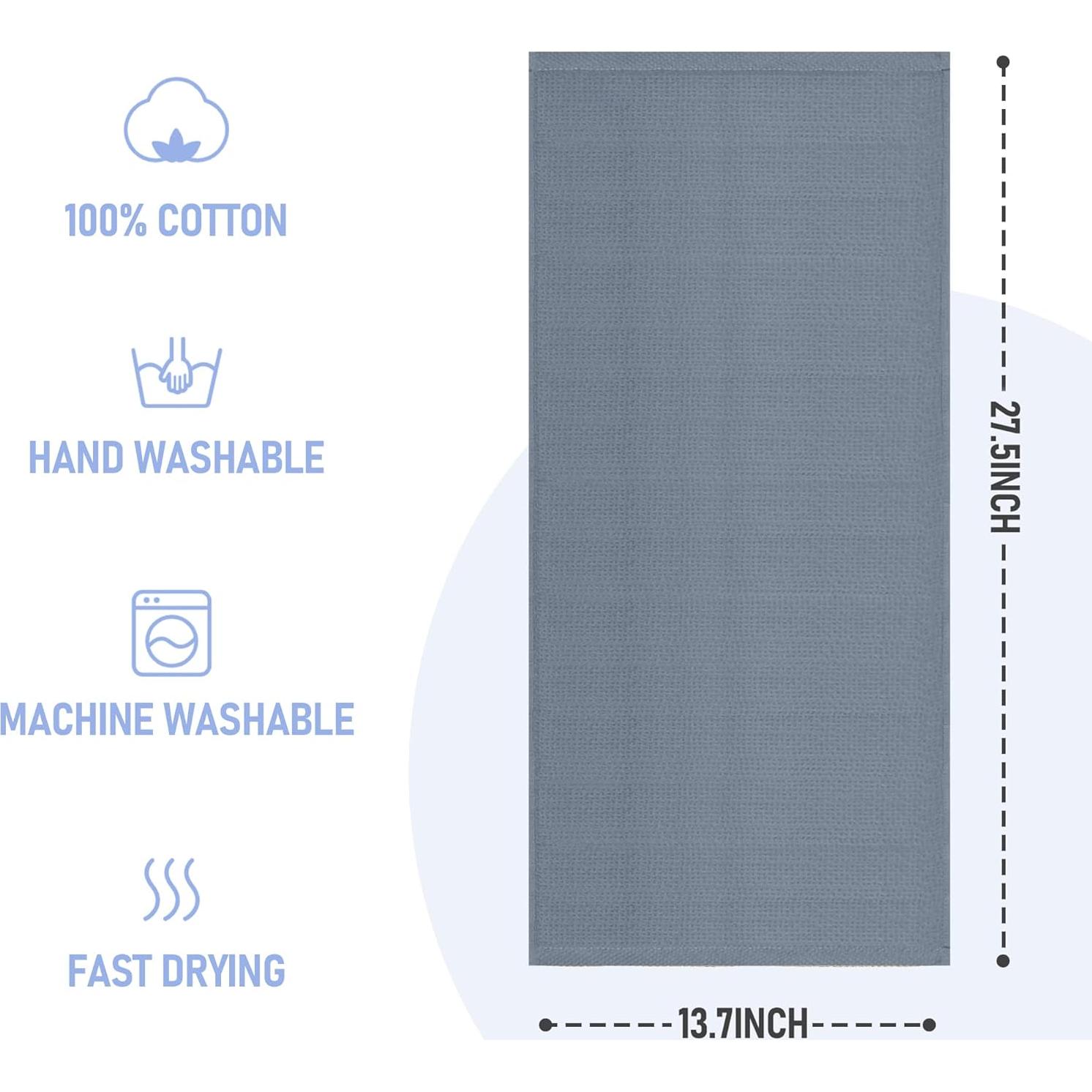 Paquete de 4 Toallas de Yoga LXMOJITU 100% Algodón Waffle