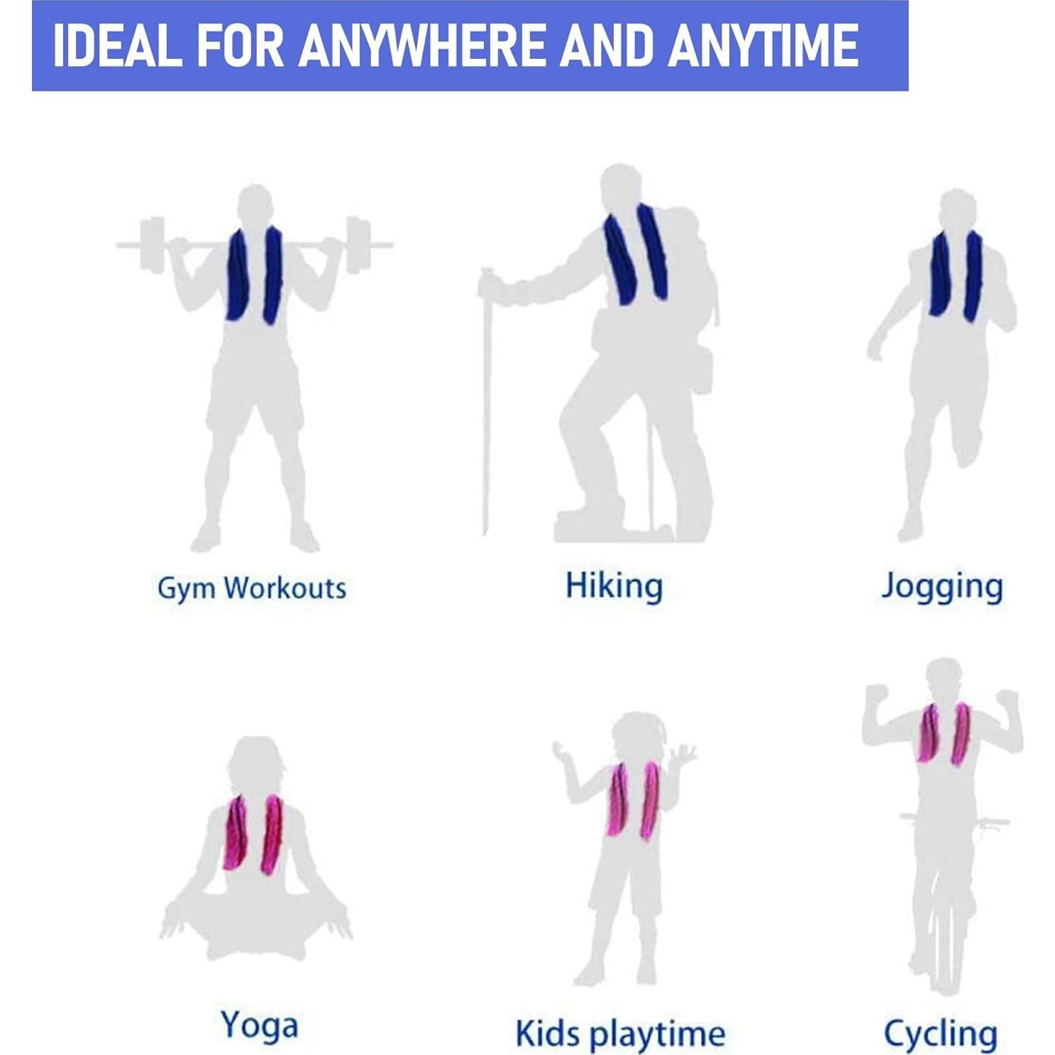 Paquete de 4 Toallas de Yoga LXMOJITU 100% Algodón Waffle