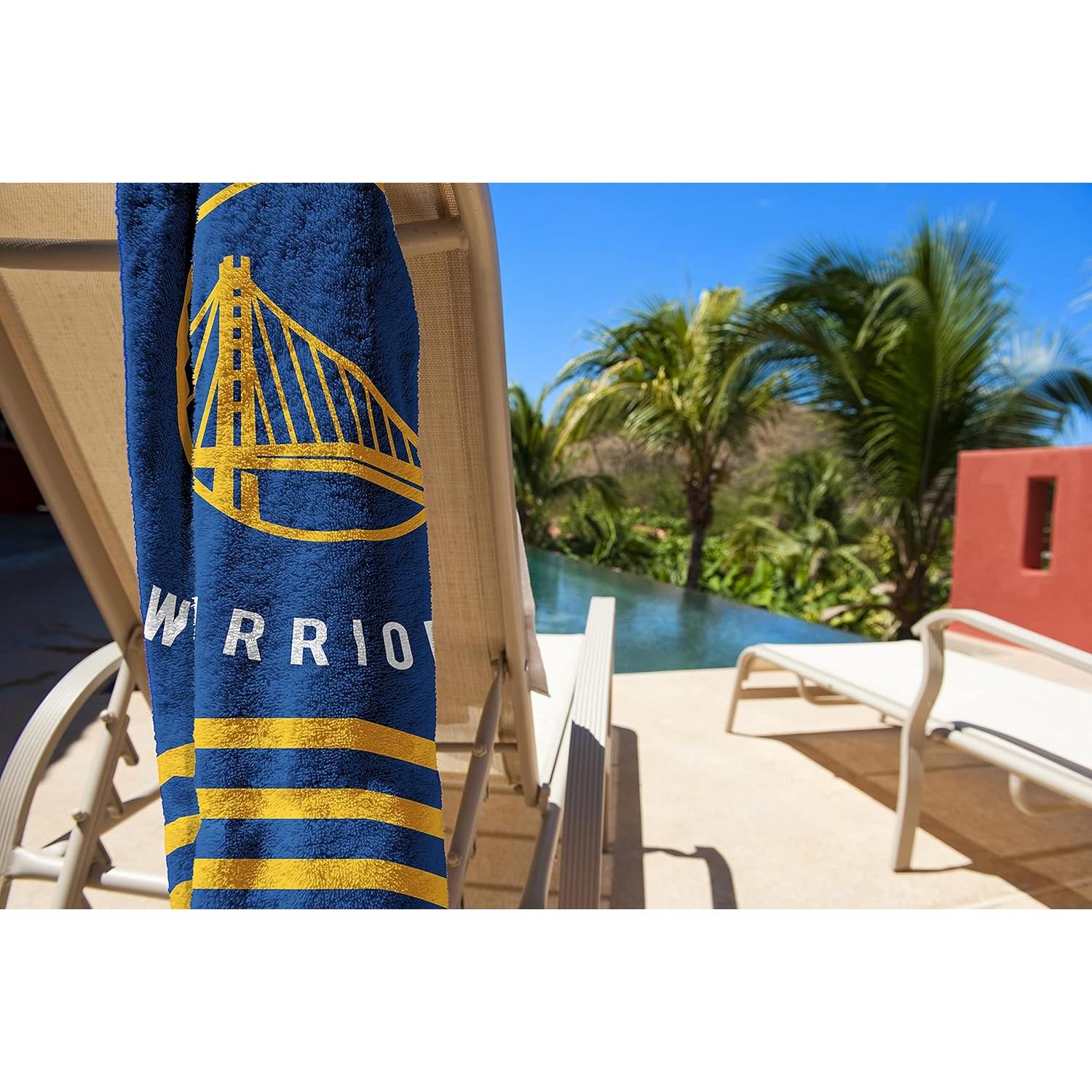 Toalla de Playa Northwest Golden State Warriors 76x152 cm Rayas