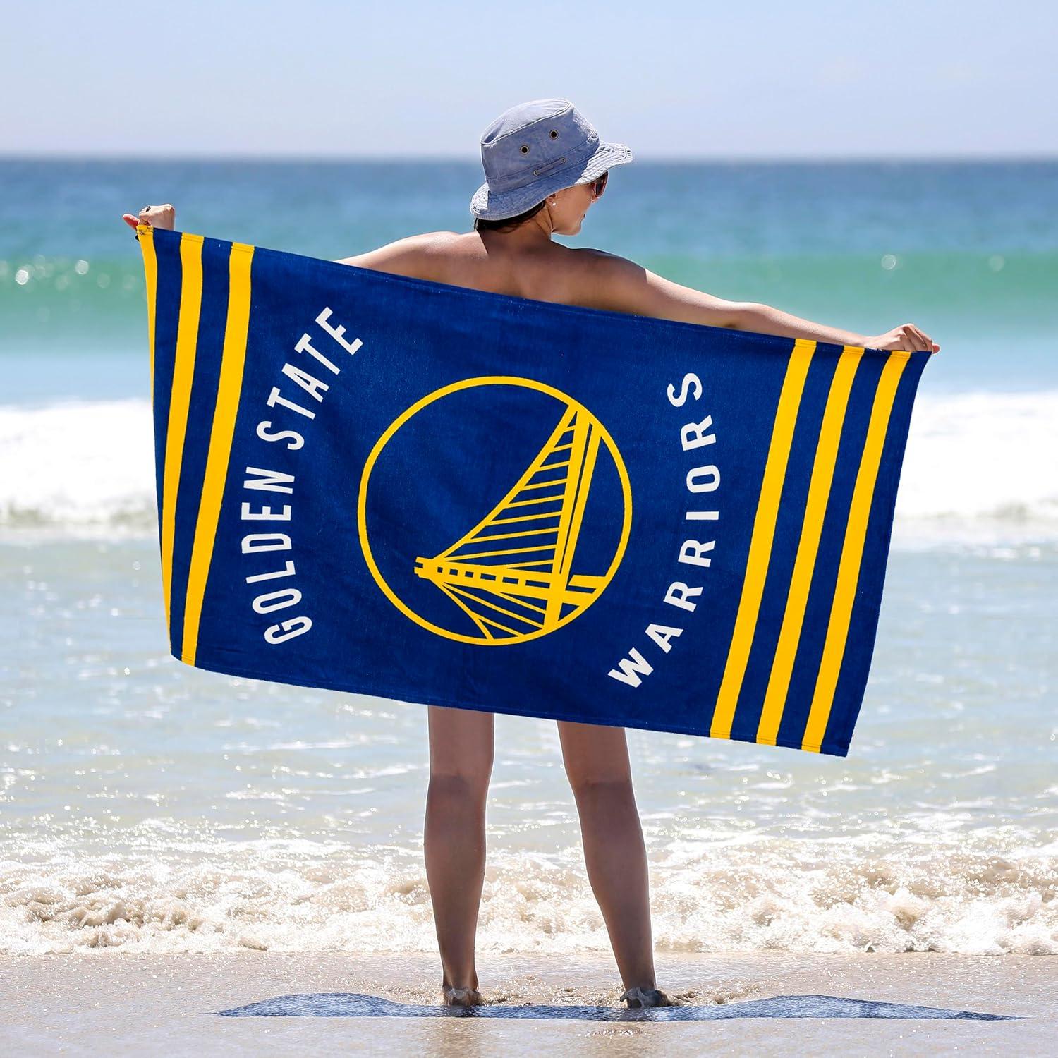 Toalla de Playa Northwest Golden State Warriors 76x152 cm Rayas