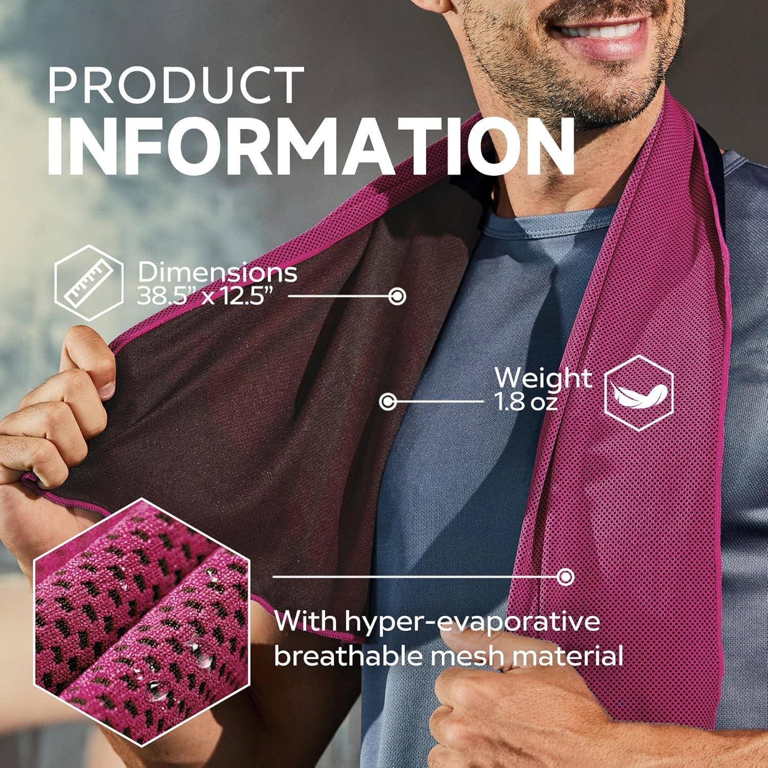 Toalla de Hielo BILITOK Microfibra 4 Piezas Multiusos