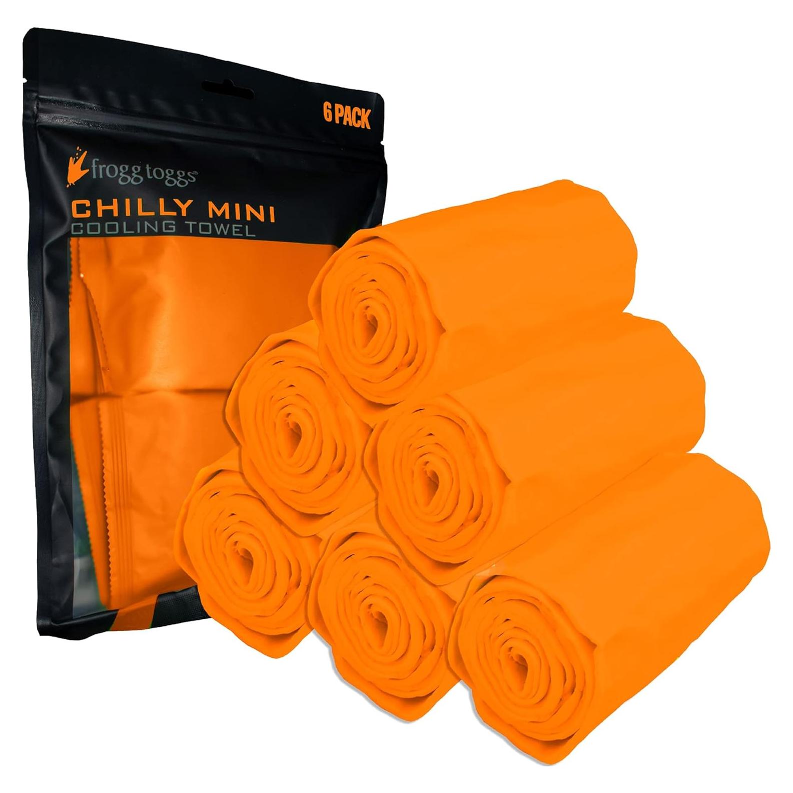 Toalla de Enfriamiento Frogg Toggs Mini Chilly Naranja 6 Unidades