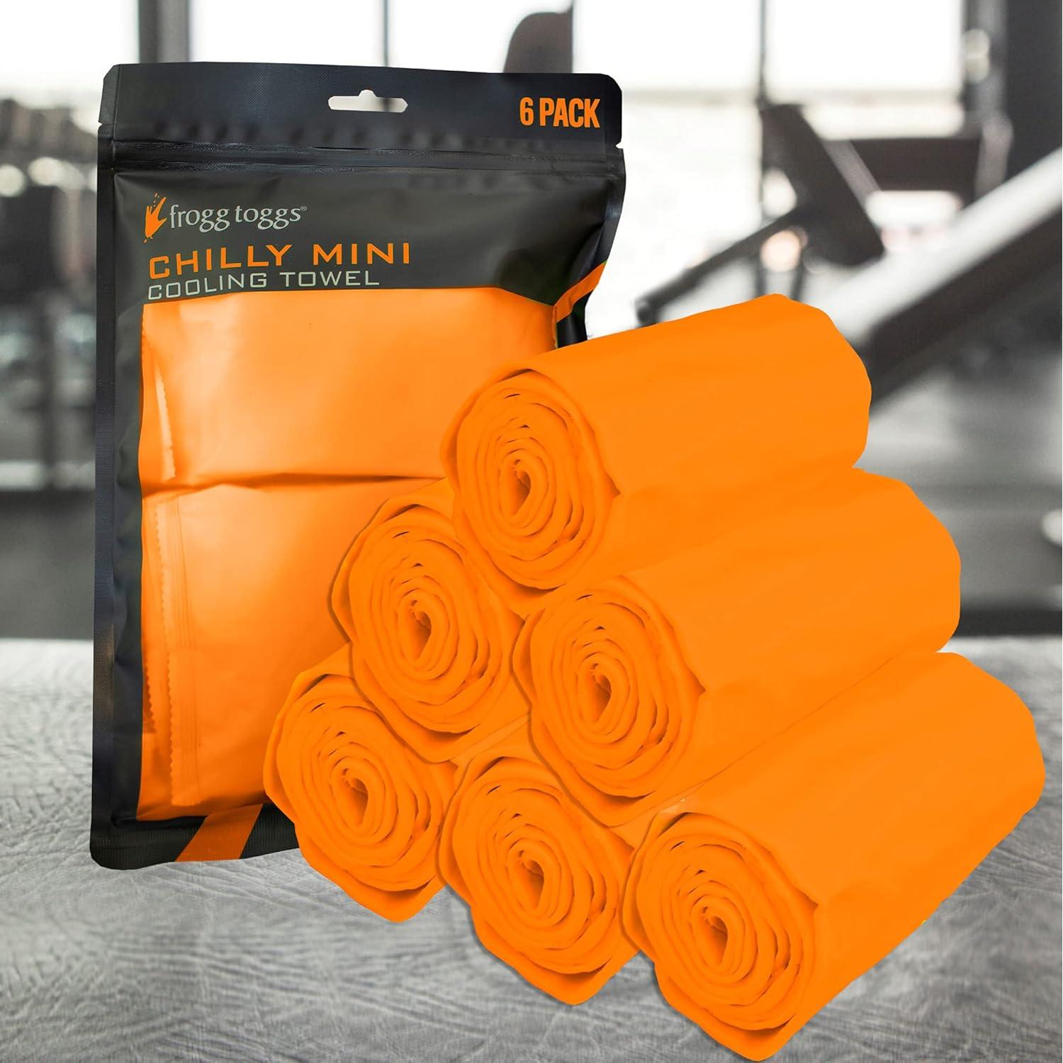 Toalla de Enfriamiento Frogg Toggs Mini Chilly Naranja 6 Unidades