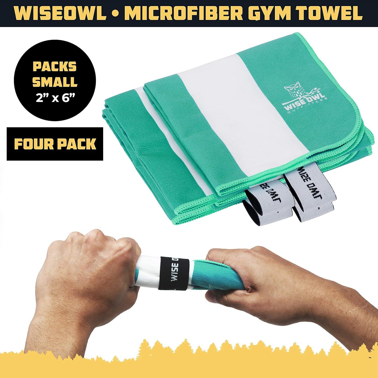 Toallas de Microfibra para Gimnasio Wise Owl - 4 Pack Verde