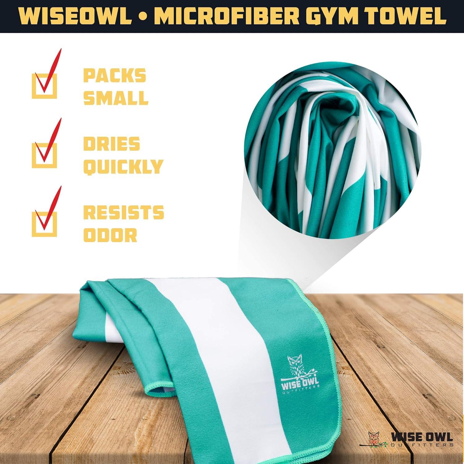 Toallas de Microfibra para Gimnasio Wise Owl - 4 Pack Verde