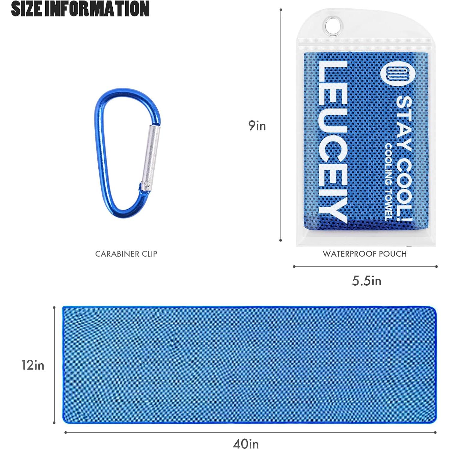Paquete de 4 Toallas Enfriadoras Leuceiy Microfibra 101.6x30.5cm