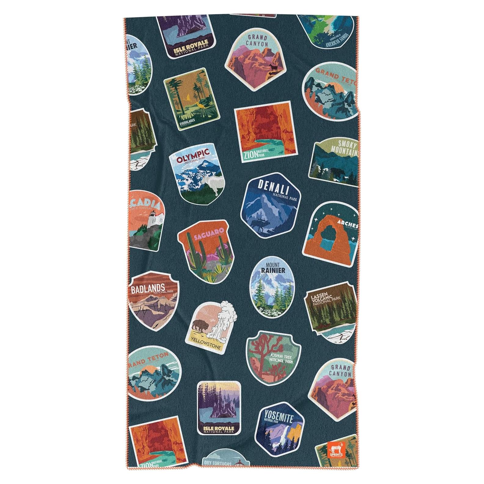 Toalla de Correr Sprints Microfibra 158.75x81.28cm Parques Nacionales