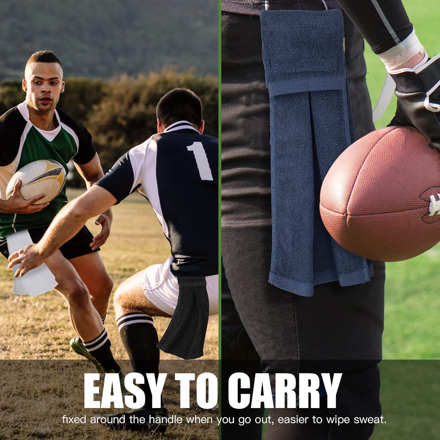 Toallas de Fútbol Moukeren 3 Pcs Algodón con Gancho 12x50cm