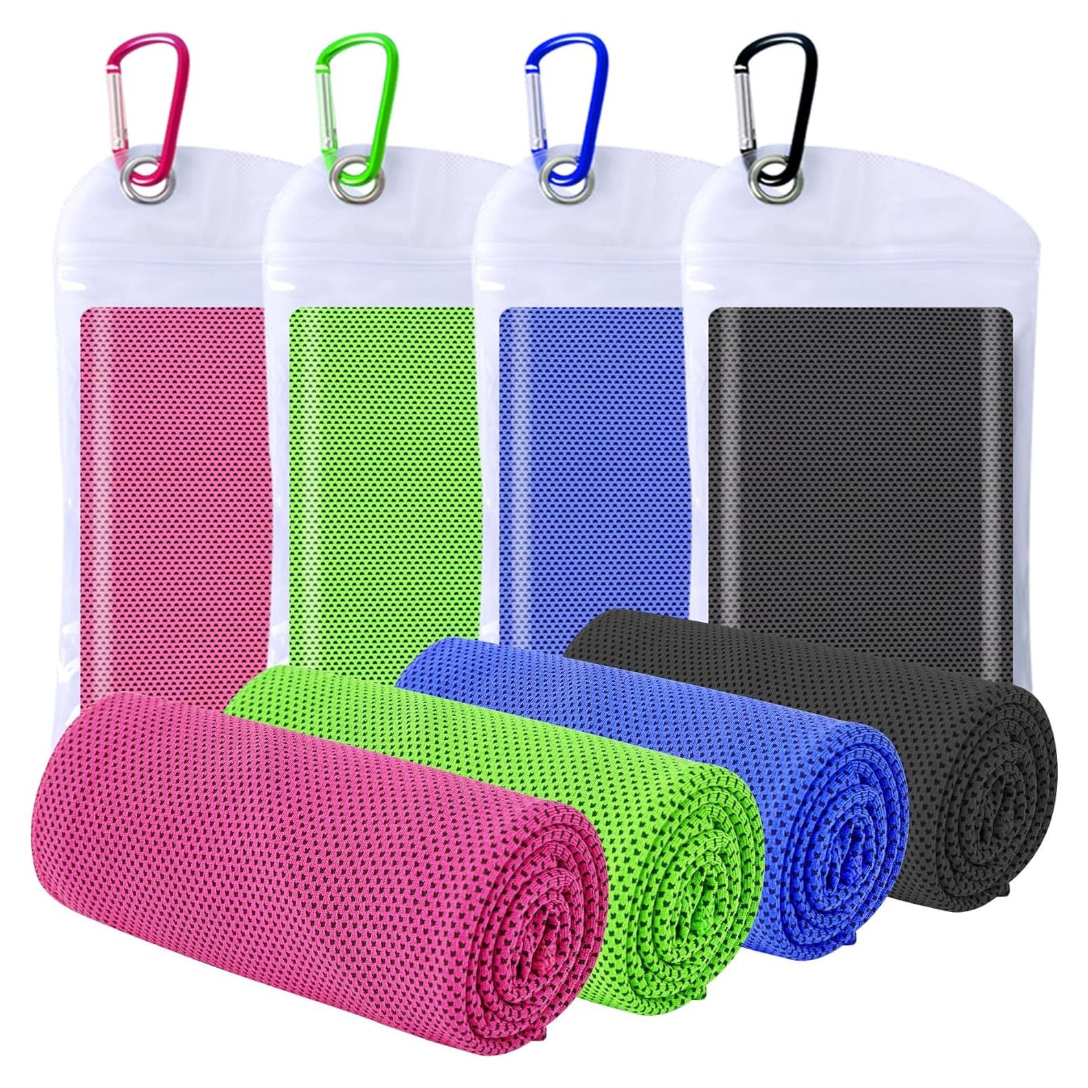 4 Toallas Enfriadoras Genérico Microfibra 101.6x30.5cm