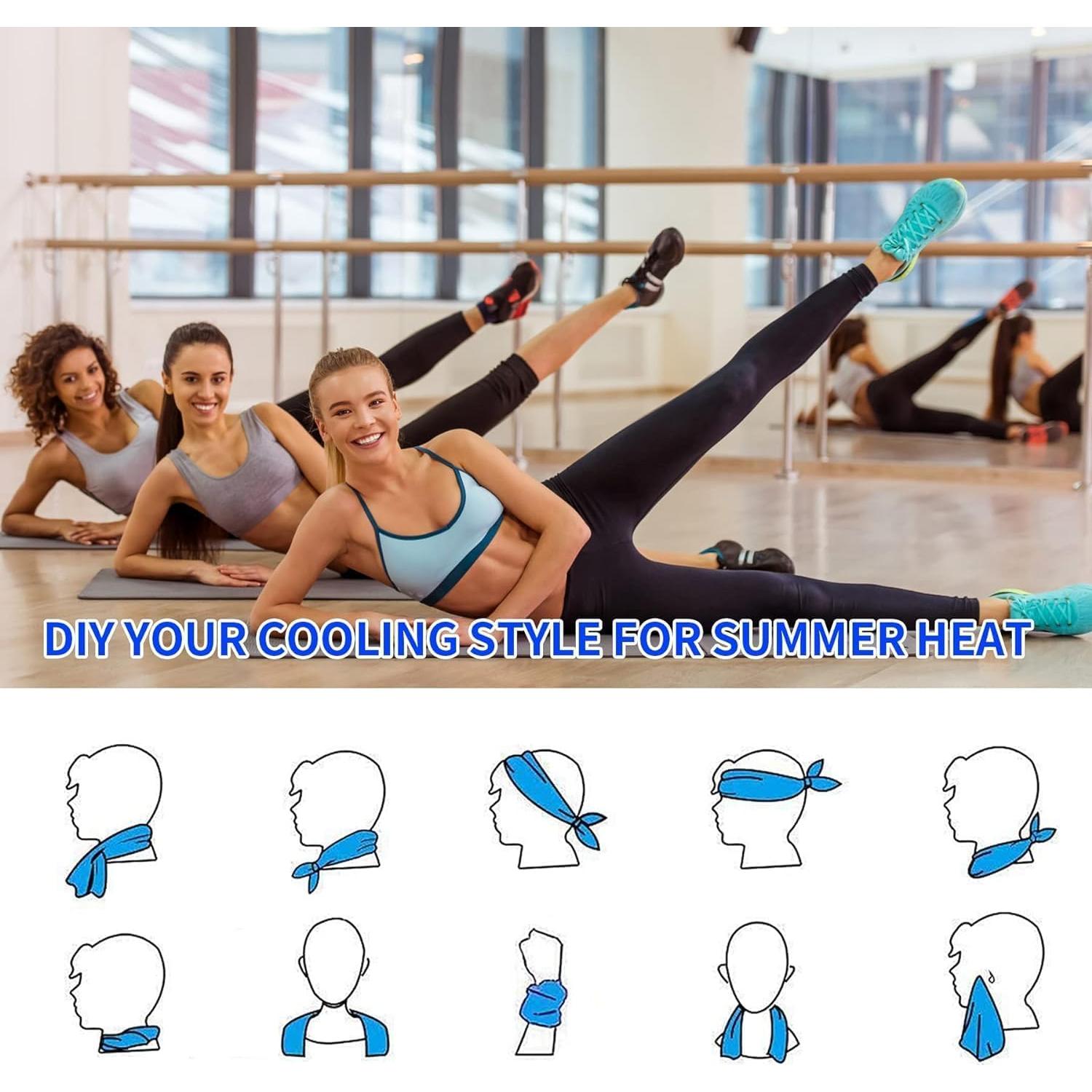 4 Toallas Enfriadoras Genérico Microfibra 101.6x30.5cm