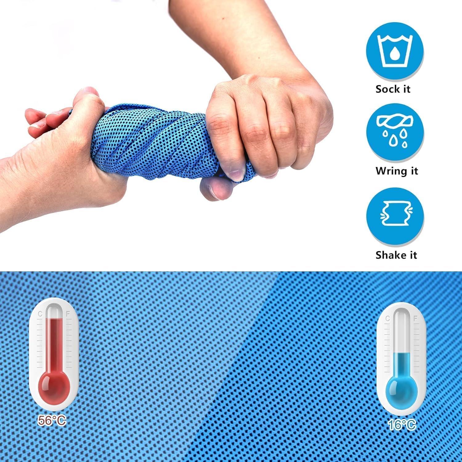 4 Toallas Enfriadoras Genérico Microfibra 101.6x30.5cm