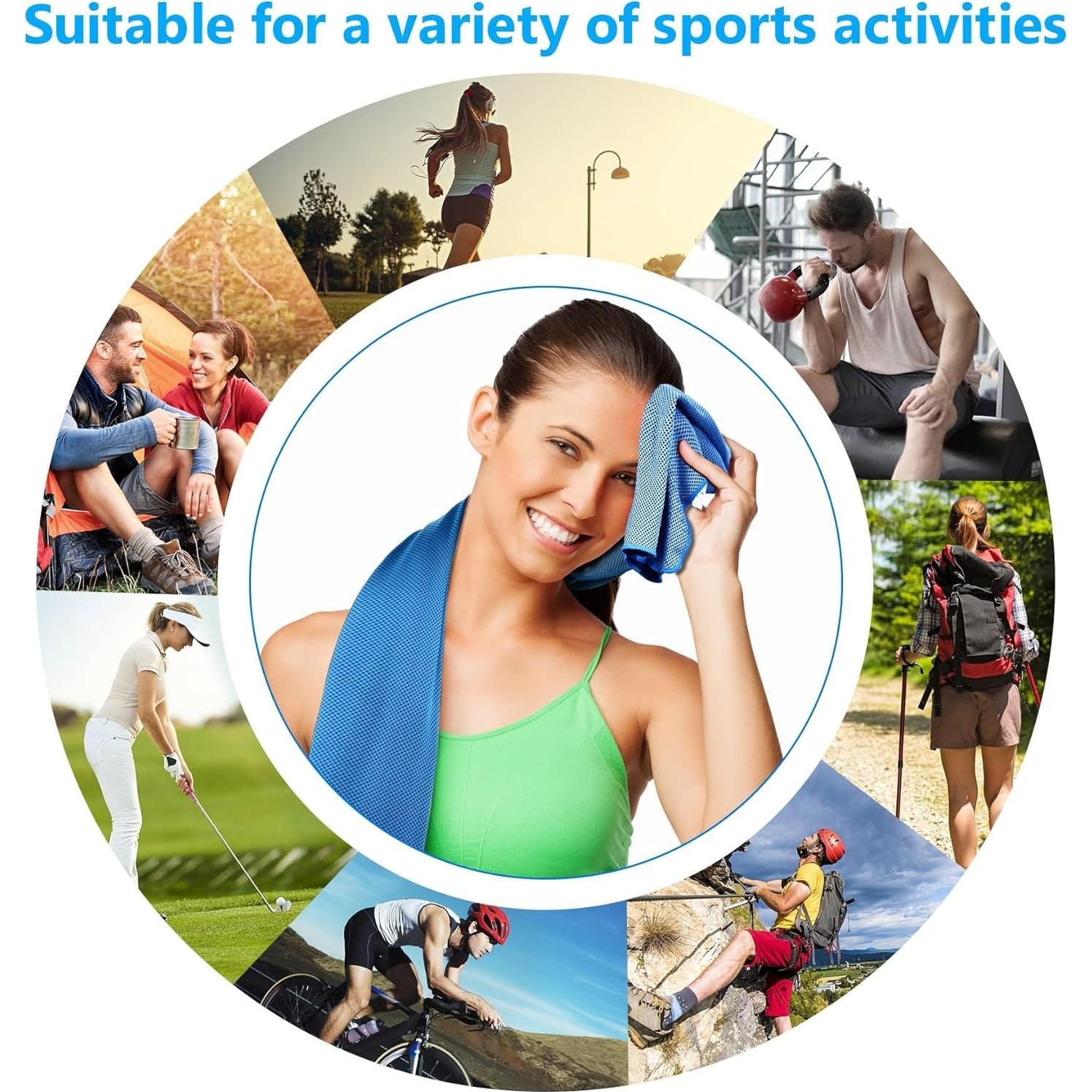 4 Toallas Enfriadoras Genérico Microfibra 101.6x30.5cm