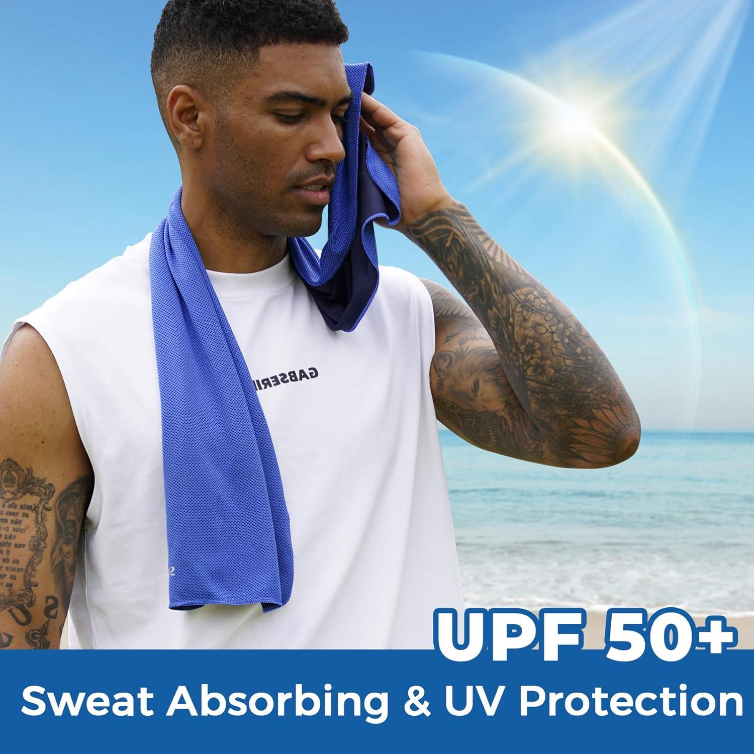 Toallas Enfriadoras Sukeen 4 Piezas Microfibra 101.6x30.5cm