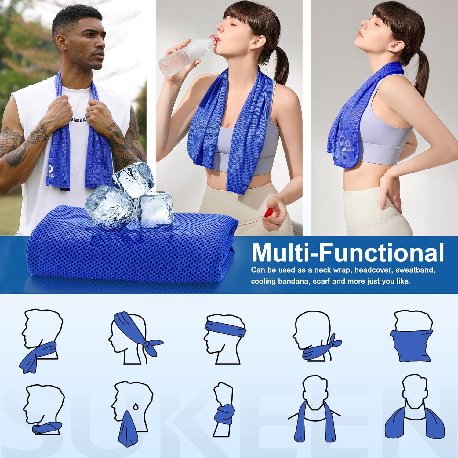 Toallas Enfriadoras Sukeen 4 Piezas Microfibra 101.6x30.5cm