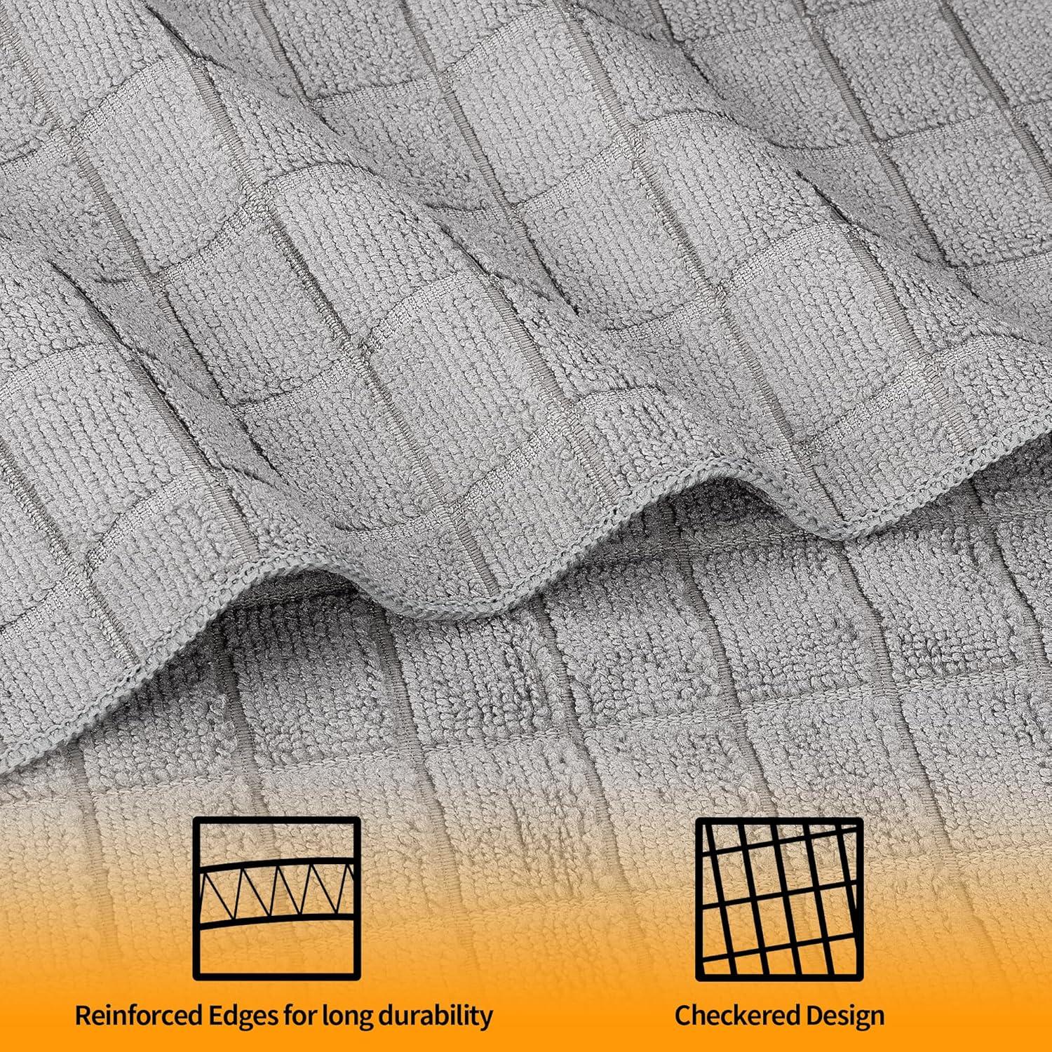 Toallas de Mano HOMERHYME Microfibra Gris 63.5x38.1cm Paquete 12