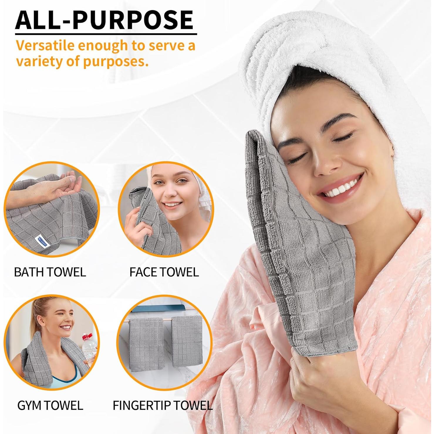 Toallas de Mano HOMERHYME Microfibra Gris 63.5x38.1cm Paquete 12