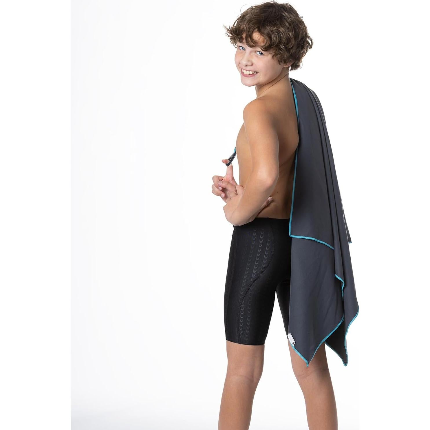 Toalla Deportiva Hydro Flow - Microfibra Secado Rápido Grande Gris