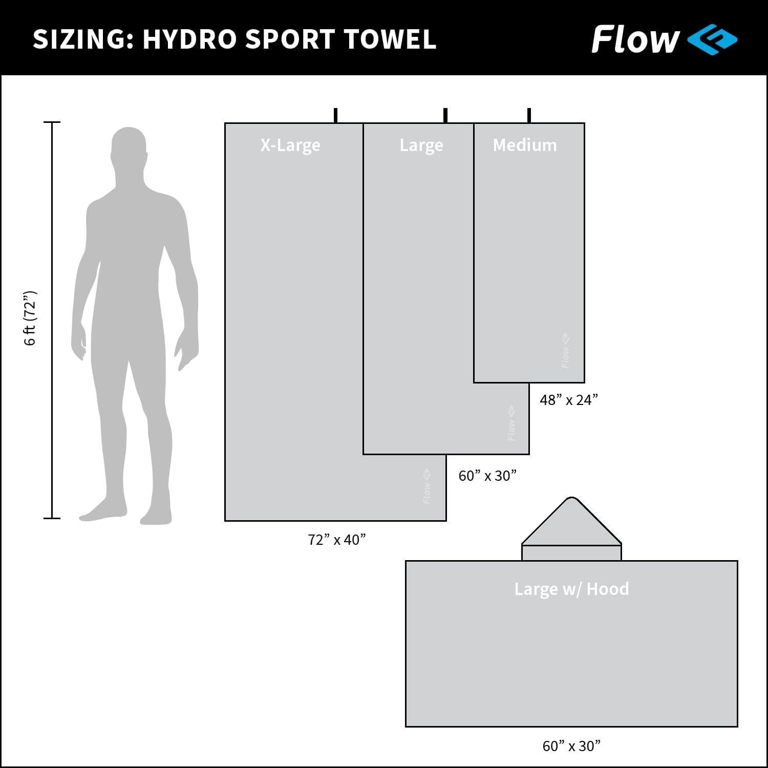 Toalla Deportiva Hydro Flow - Microfibra Secado Rápido Grande Gris